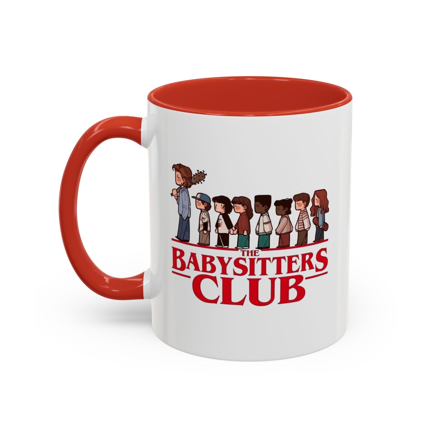 Babysitter’s Club Stranger Things Accent Coffee Mug – Cute Cartoon Design (11/15 oz)