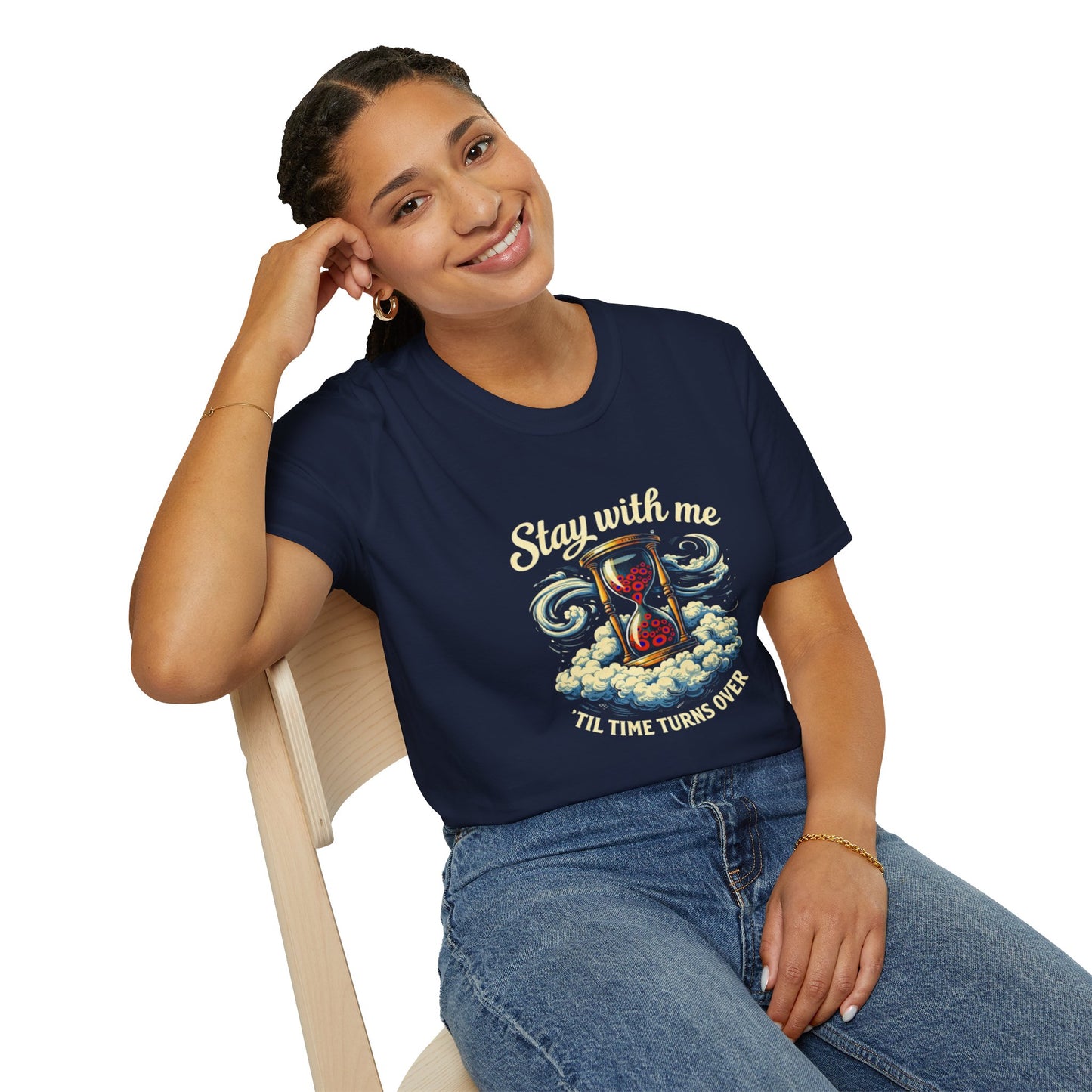 "Stay with Me ‘Til Time Turns Over" Retro Silver Cloud Hourglass Donut Graphic Phish T-Shirt