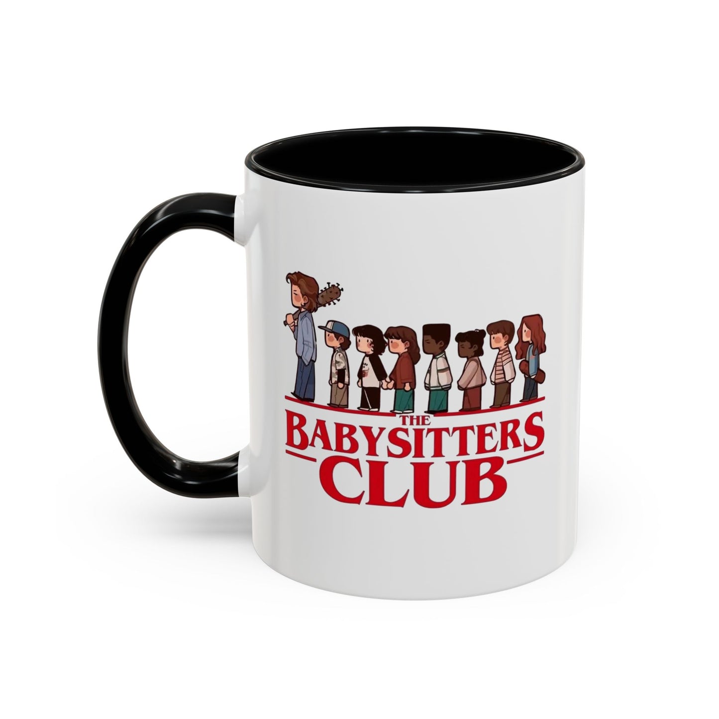 Babysitter’s Club Stranger Things Accent Coffee Mug – Cute Cartoon Design (11/15 oz)