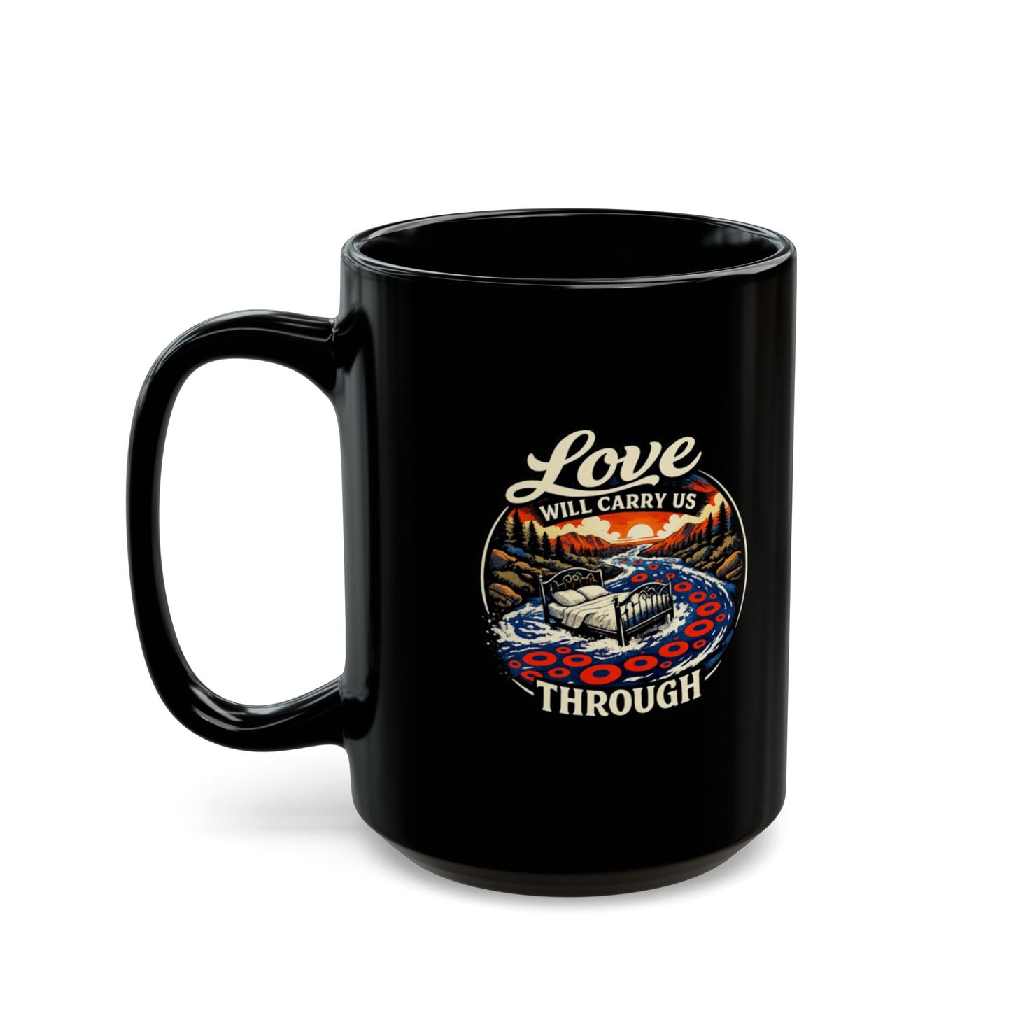 Phish Drift “Love Will Carry Us Through” Black Coffee Mug (11oz/15oz)