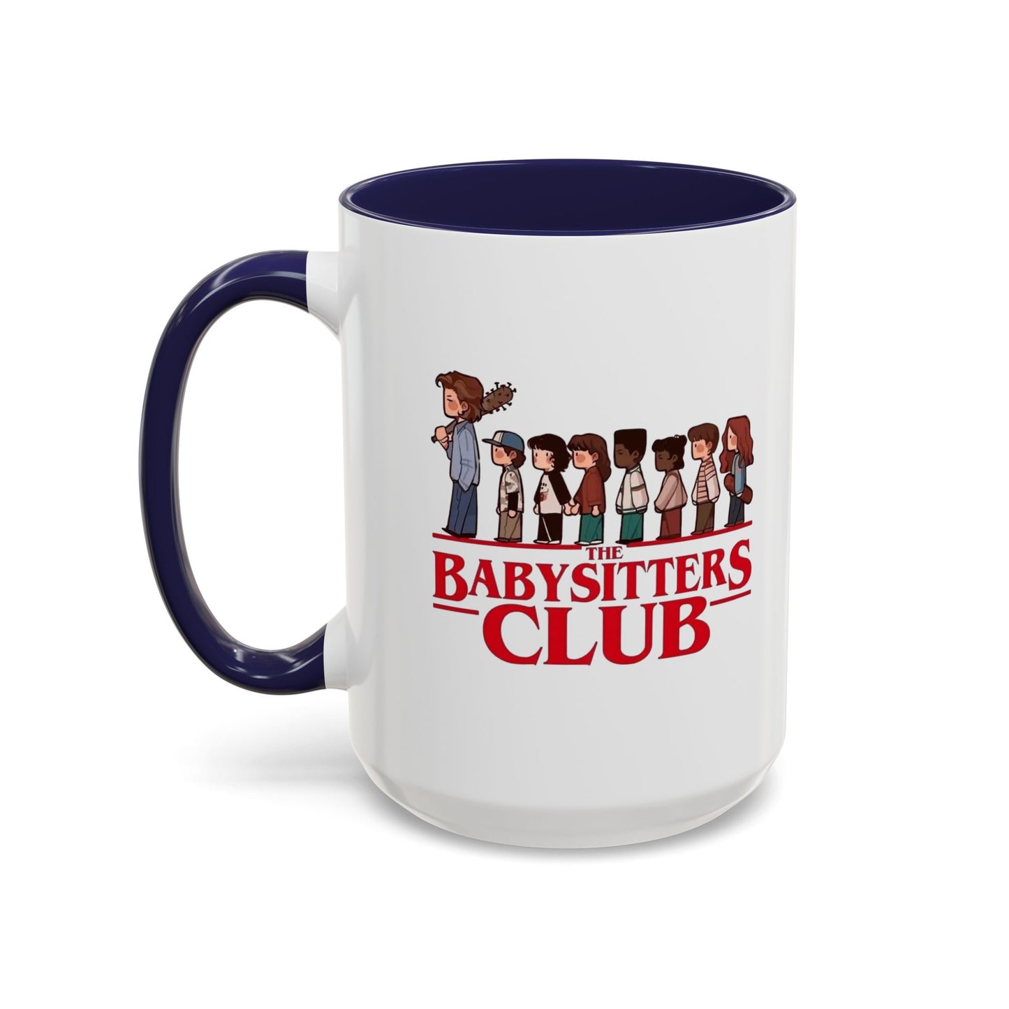 Babysitter’s Club Stranger Things Accent Coffee Mug – Cute Cartoon Design (11/15 oz)