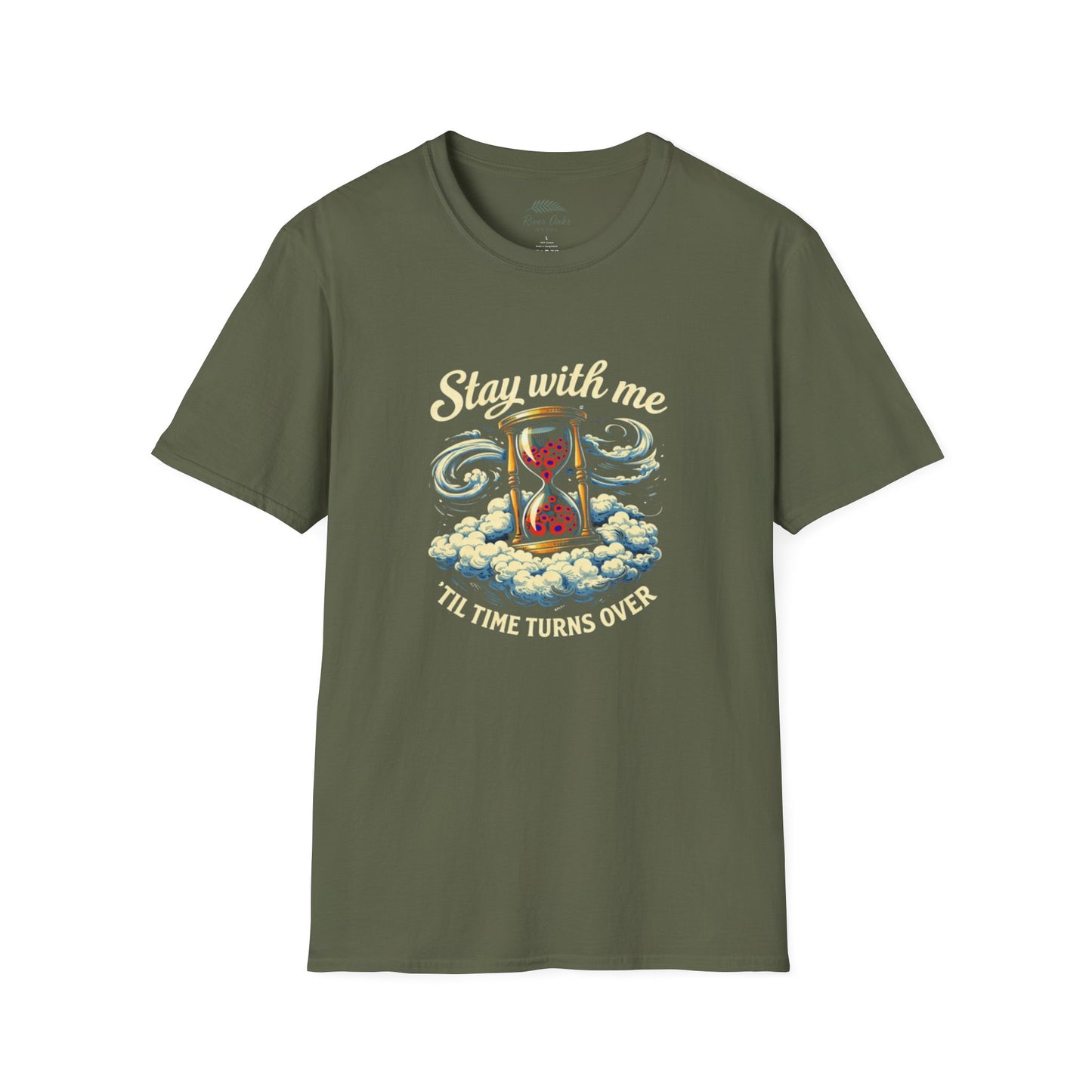 "Stay with Me ‘Til Time Turns Over" Retro Silver Cloud Hourglass Donut Graphic Phish T-Shirt