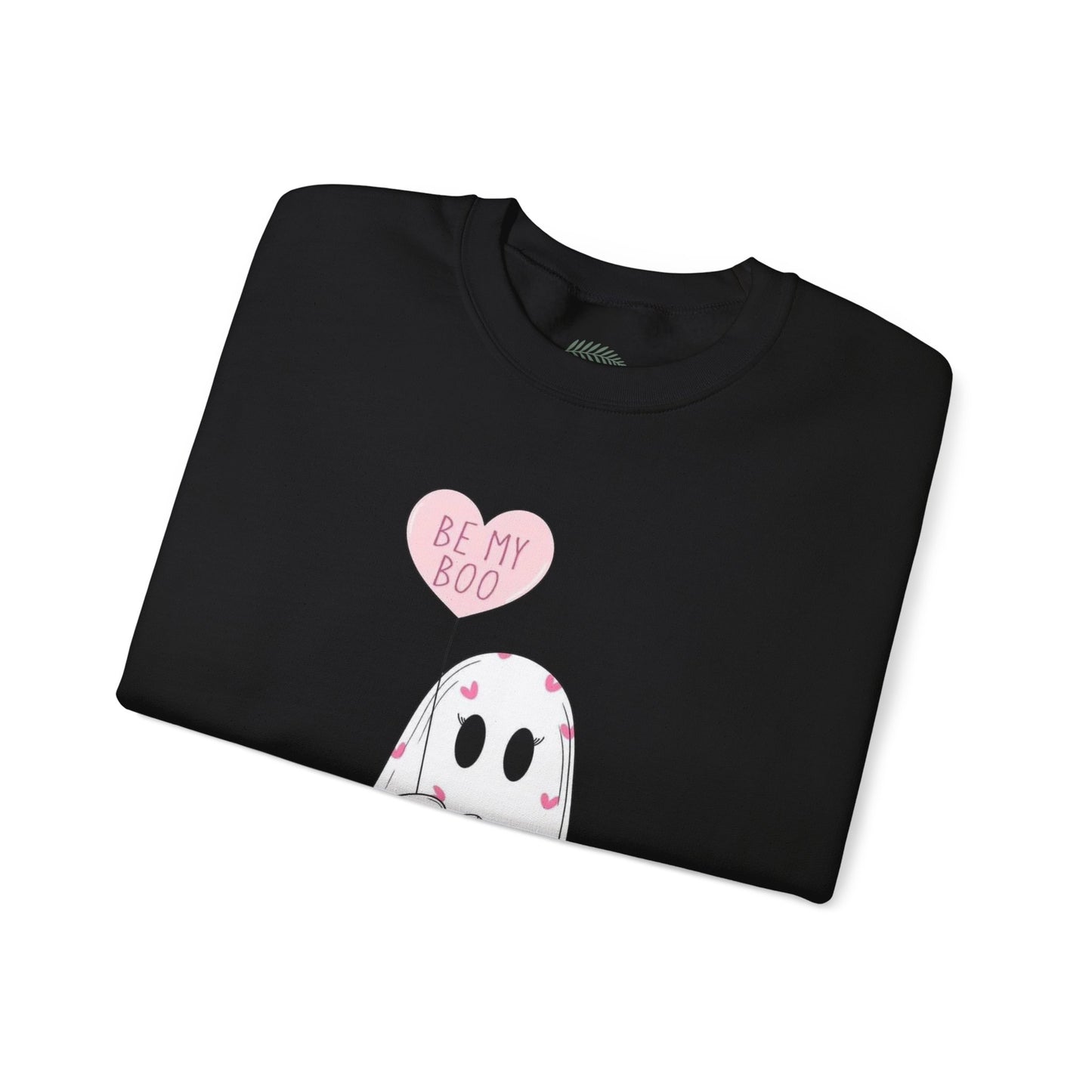 Valentine Ghost Sweatshirt – "Be My Boo" Cute Heart Ghost Crewneck