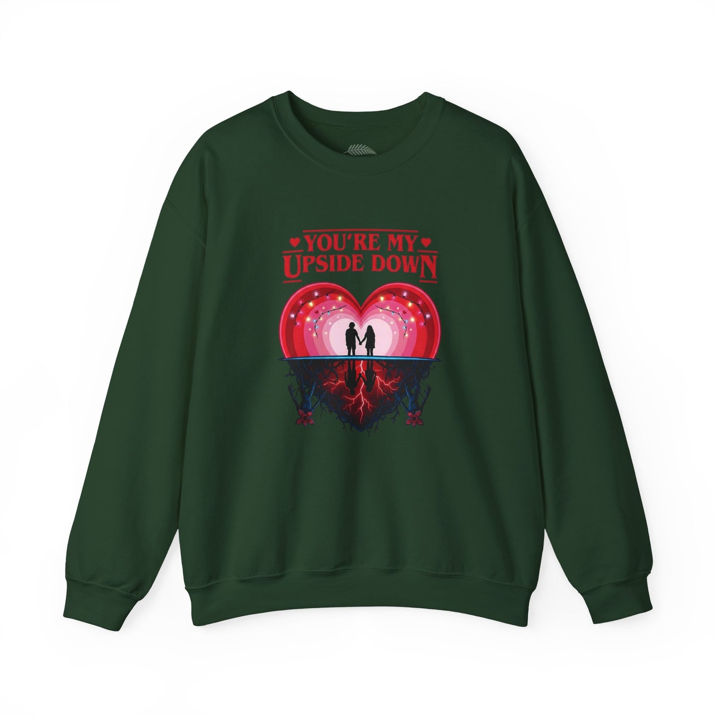"You’re My Upside Down" Romantic Heart Design Crewneck Sweatshirt