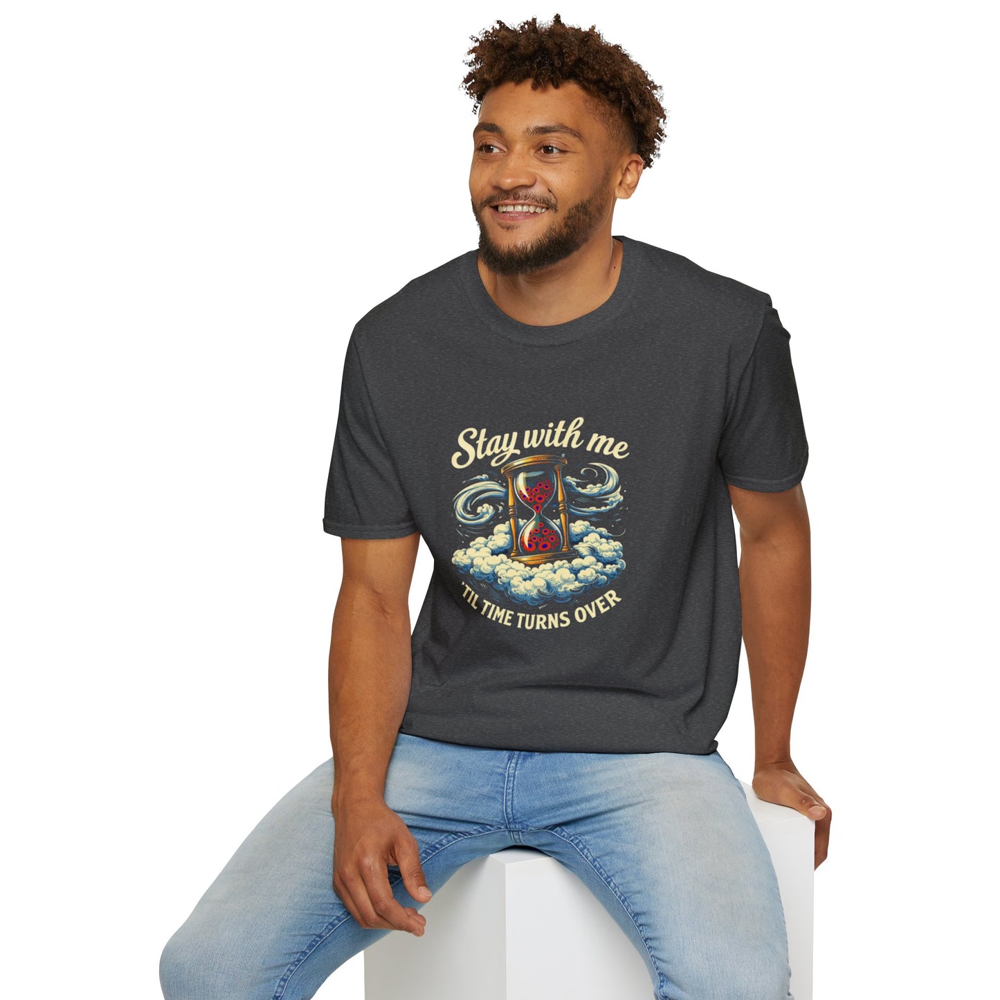 "Stay with Me ‘Til Time Turns Over" Retro Silver Cloud Hourglass Donut Graphic Phish T-Shirt
