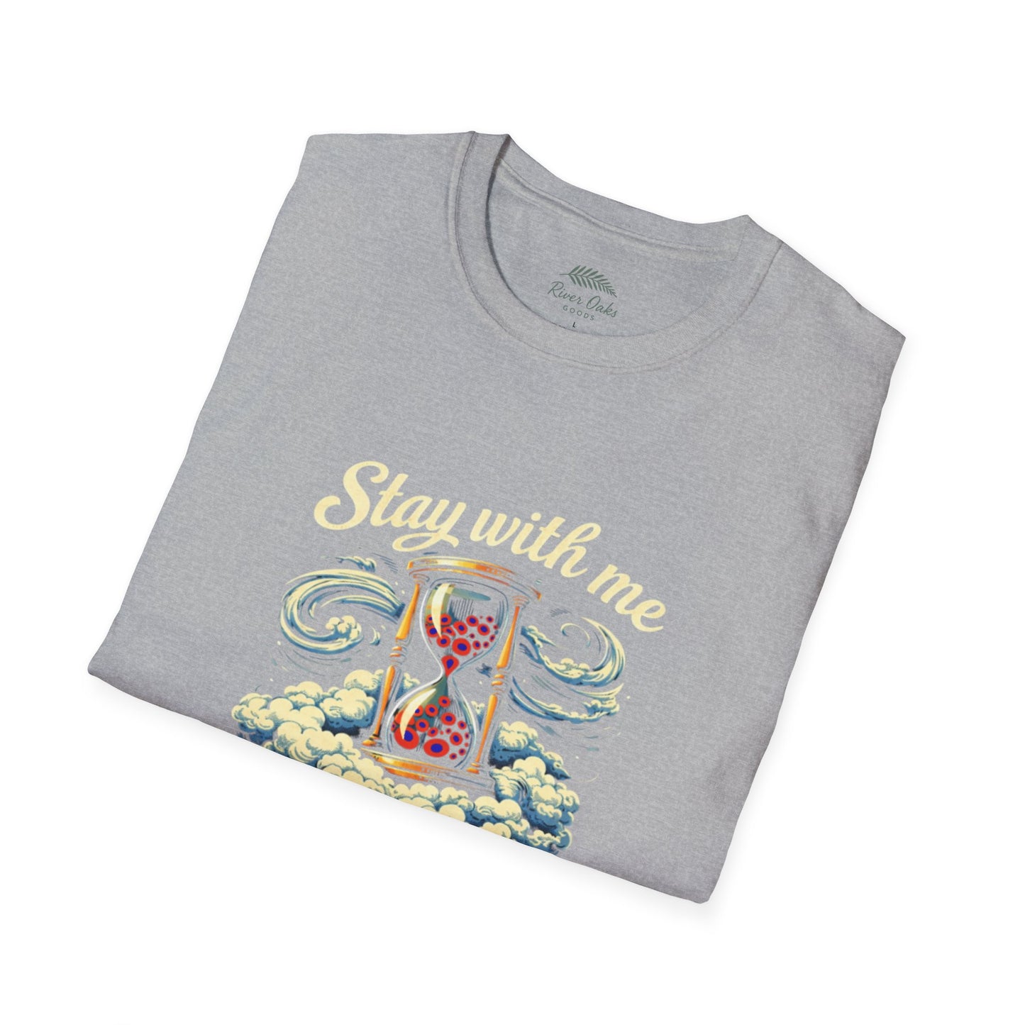 "Stay with Me ‘Til Time Turns Over" Retro Silver Cloud Hourglass Donut Graphic Phish T-Shirt