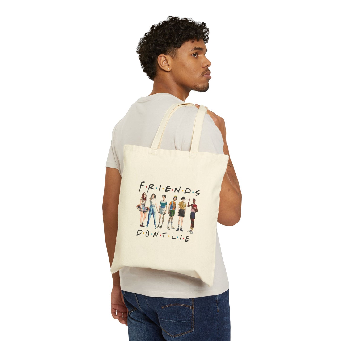 ‘Friends Don’t Lie’ Stranger Things-Inspired Canvas Tote Bag