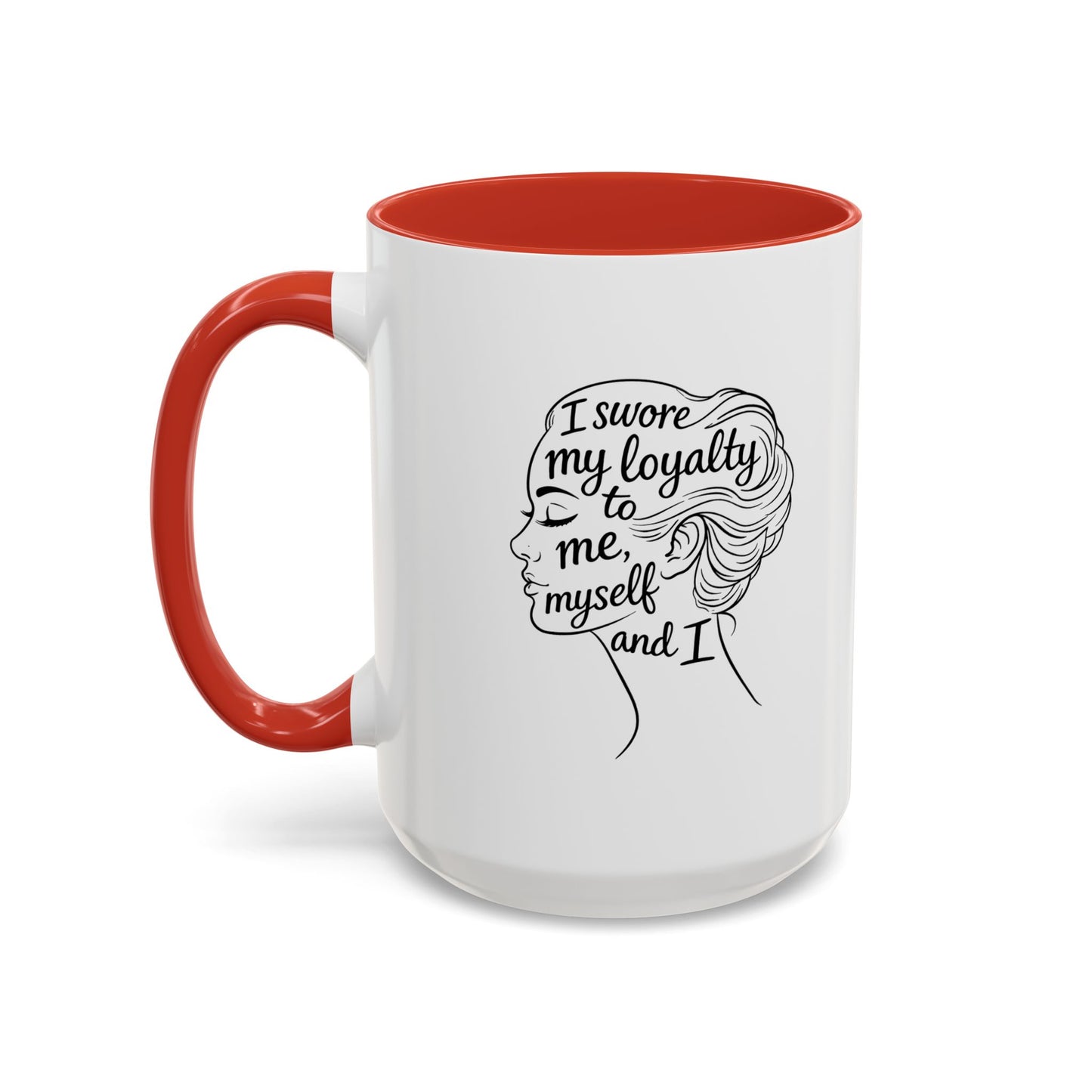 “Me, Myself and I” Line Pop Art Ceramic Accent Coffee Mug (11/15oz)