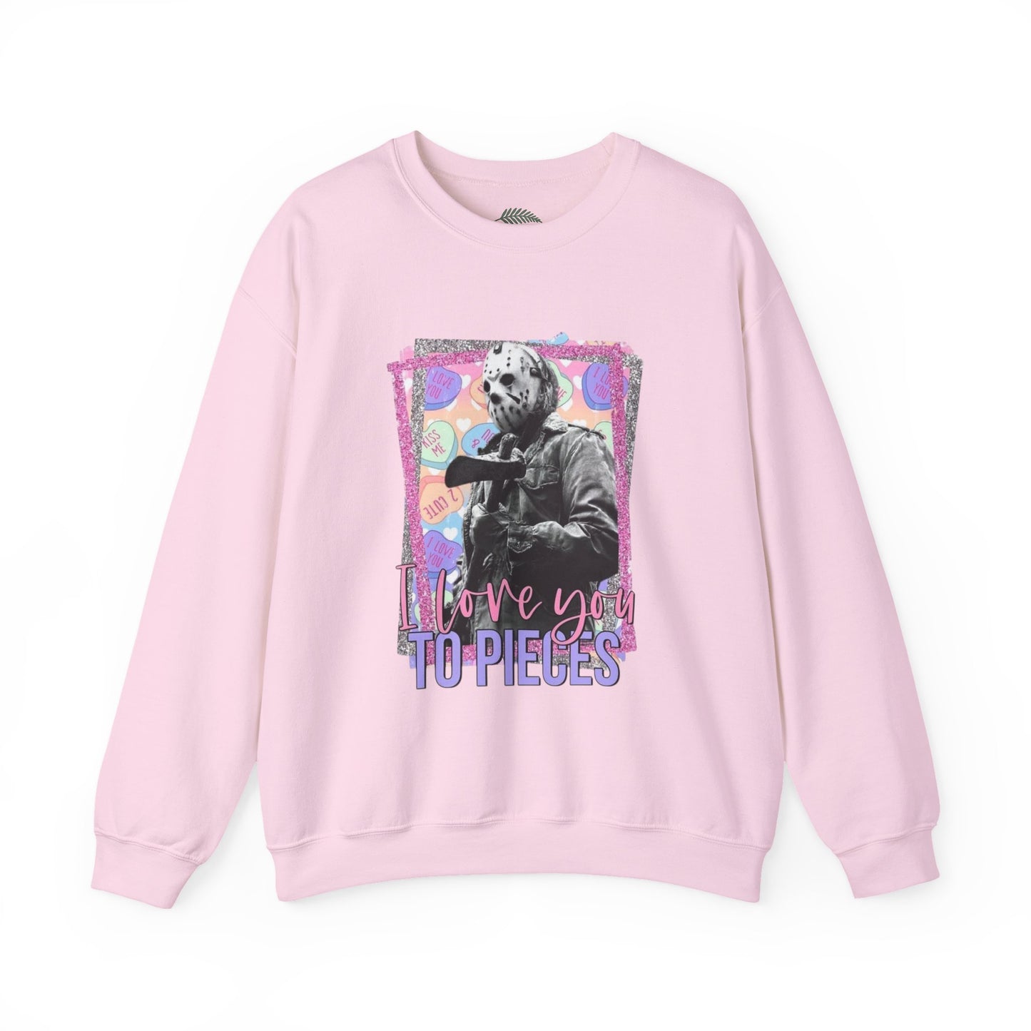 Crewneck Sweatshirt — "Love You to Pieces" Retro Horror Graphic