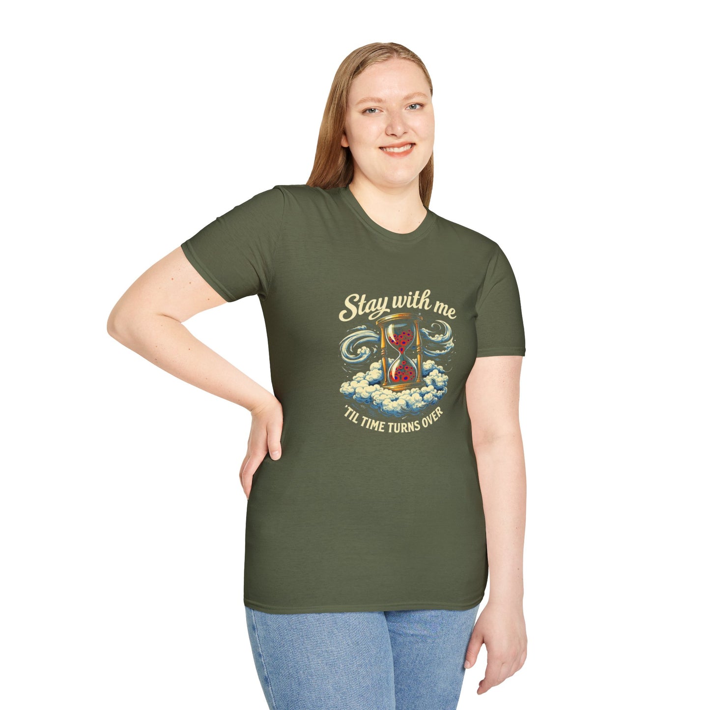 "Stay with Me ‘Til Time Turns Over" Retro Silver Cloud Hourglass Donut Graphic Phish T-Shirt