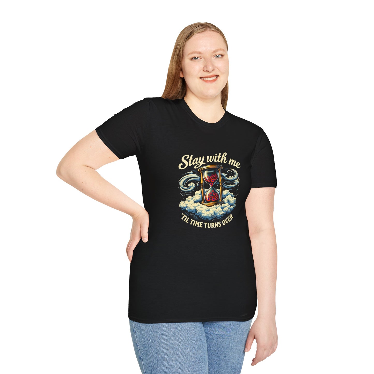 "Stay with Me ‘Til Time Turns Over" Retro Silver Cloud Hourglass Donut Graphic Phish T-Shirt