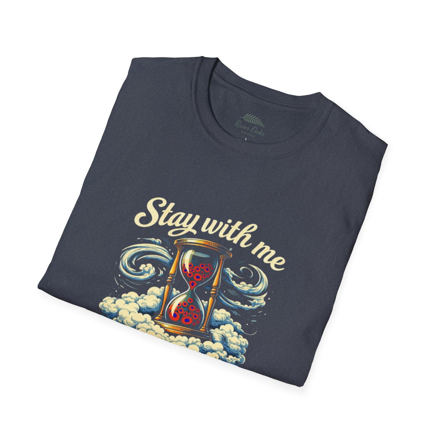 "Stay with Me ‘Til Time Turns Over" Retro Silver Cloud Hourglass Donut Graphic Phish T-Shirt