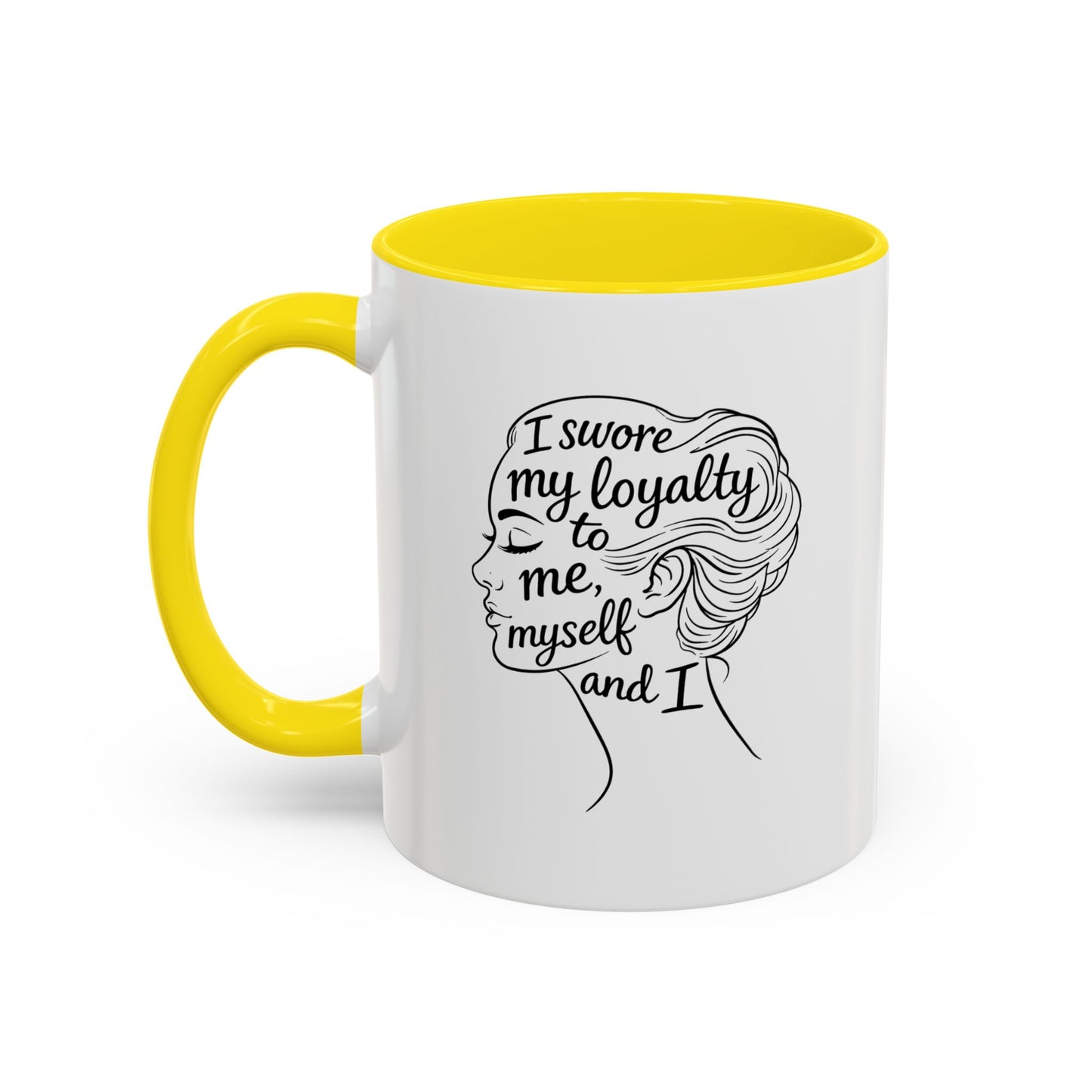 “Me, Myself and I” Line Pop Art Ceramic Accent Coffee Mug (11/15oz)