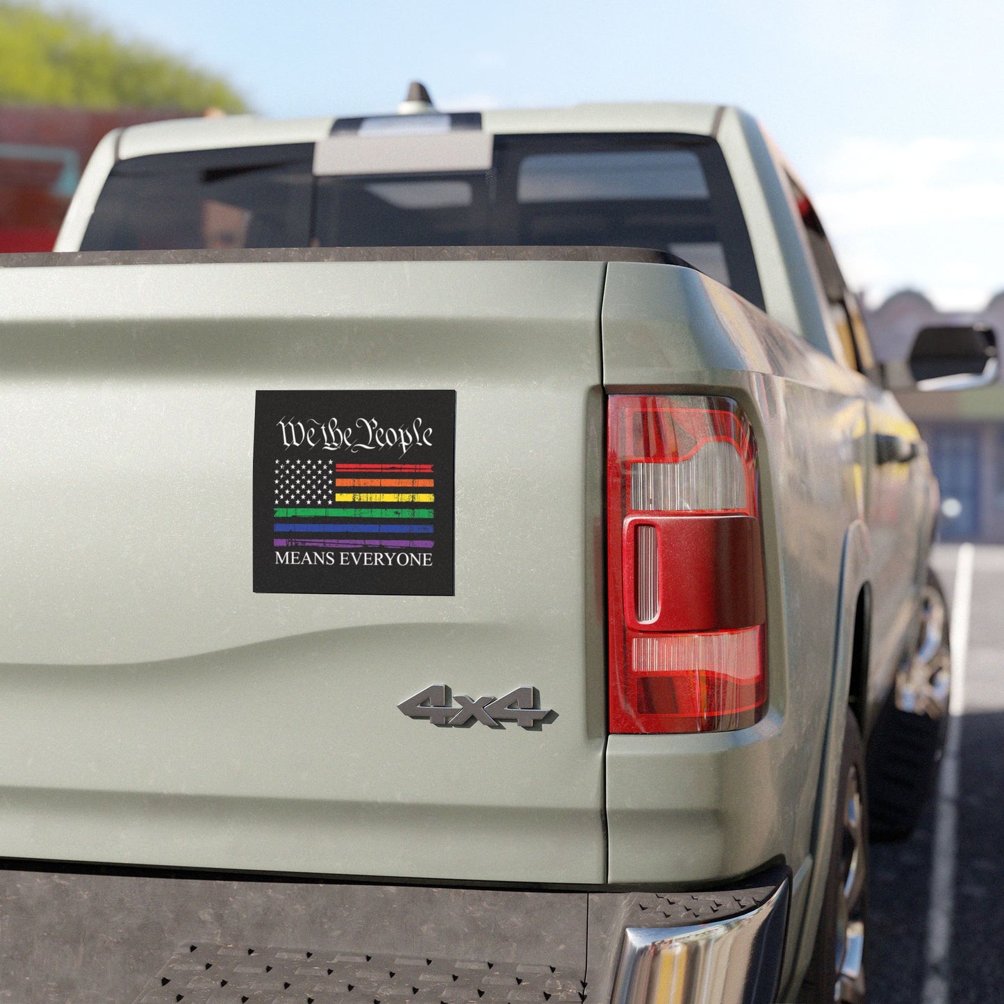 Car Magnet — "We the People Means Everyone" Rainbow Pride American Flag