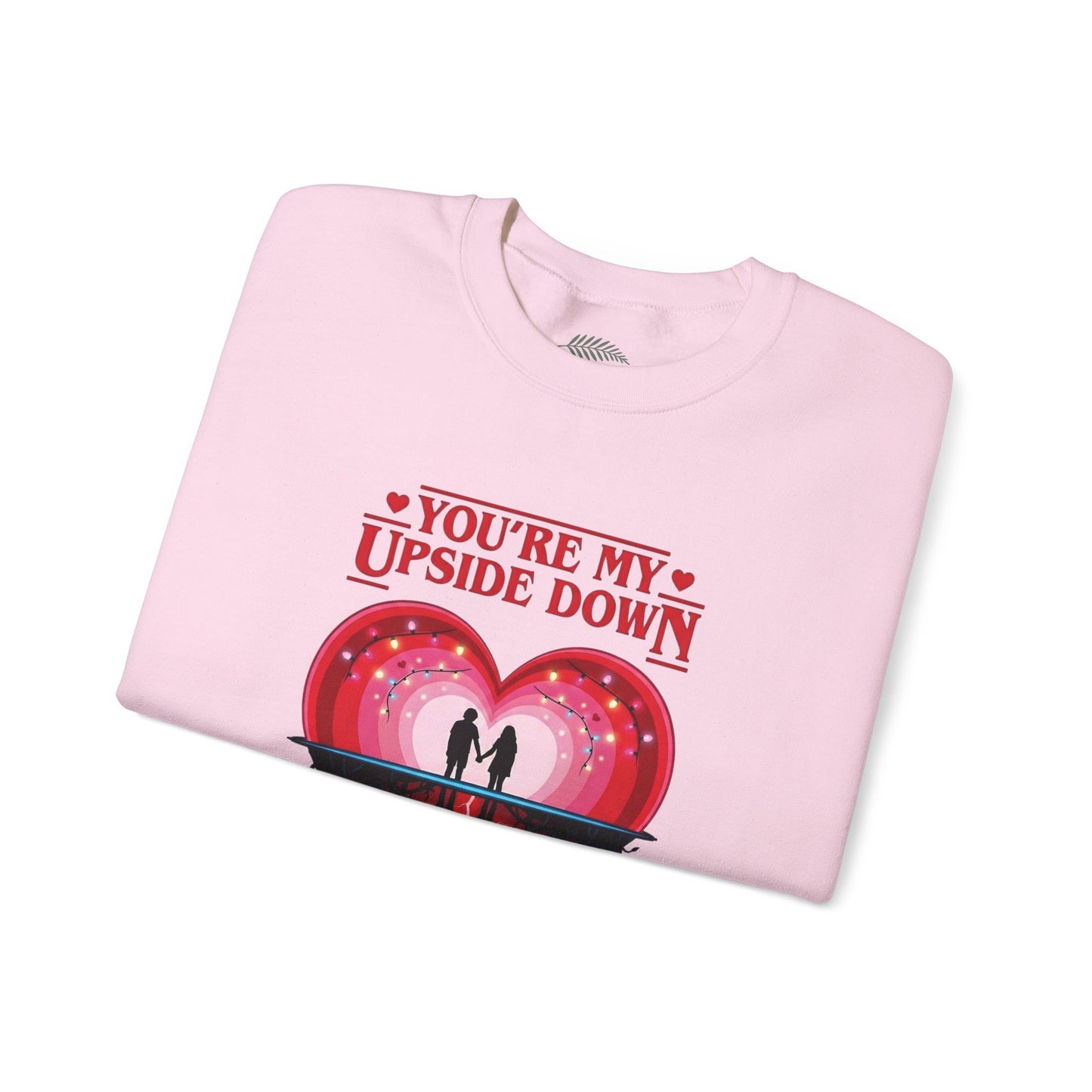 "You’re My Upside Down" Romantic Heart Design Crewneck Sweatshirt