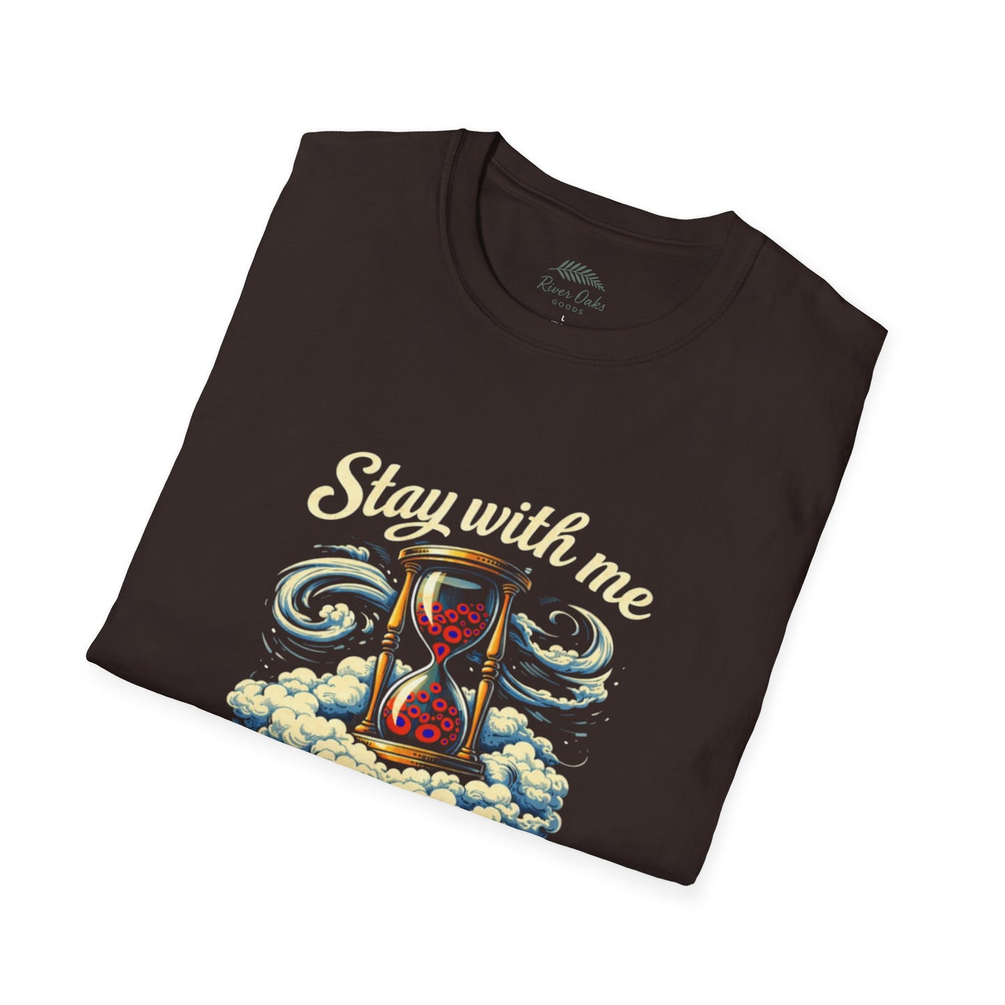 "Stay with Me ‘Til Time Turns Over" Retro Silver Cloud Hourglass Donut Graphic Phish T-Shirt