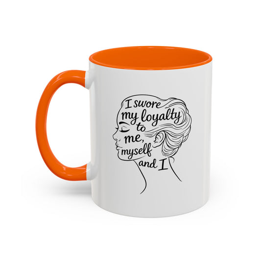 “Me, Myself and I” Line Pop Art Ceramic Accent Coffee Mug (11/15oz)
