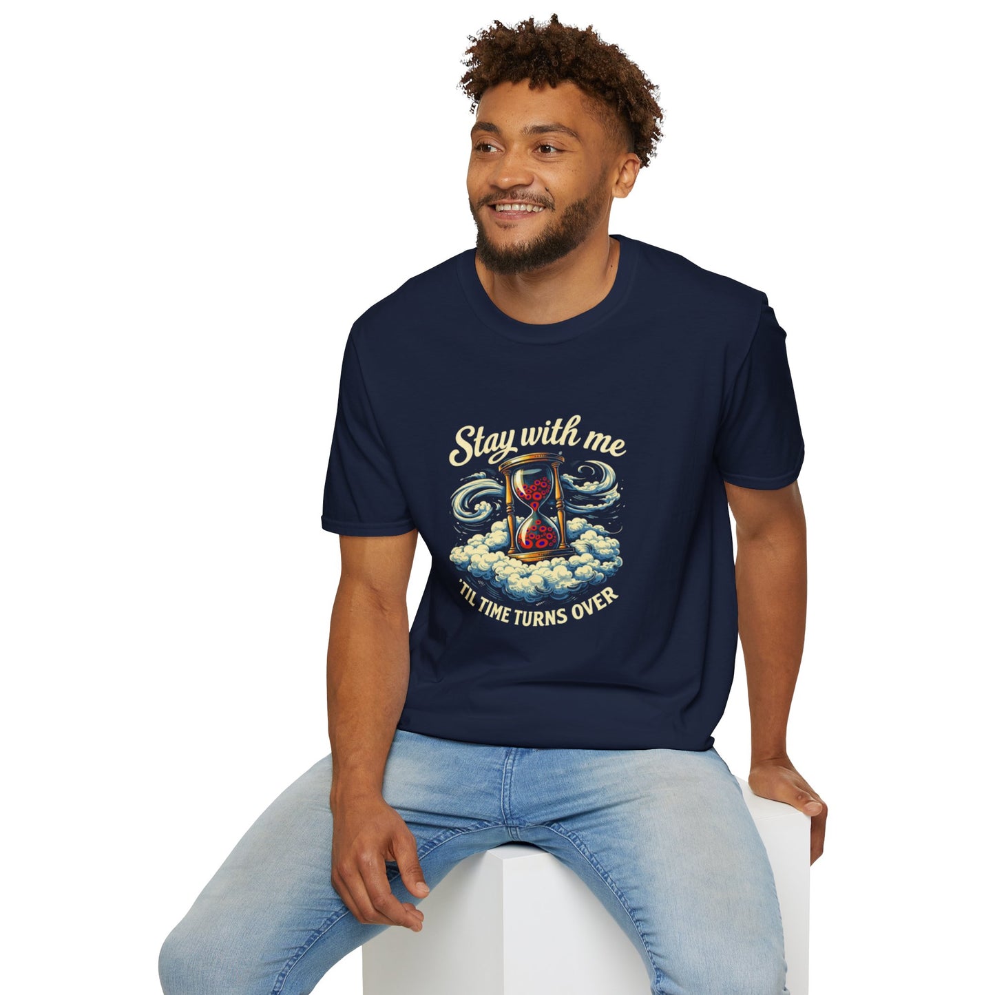 "Stay with Me ‘Til Time Turns Over" Retro Silver Cloud Hourglass Donut Graphic Phish T-Shirt