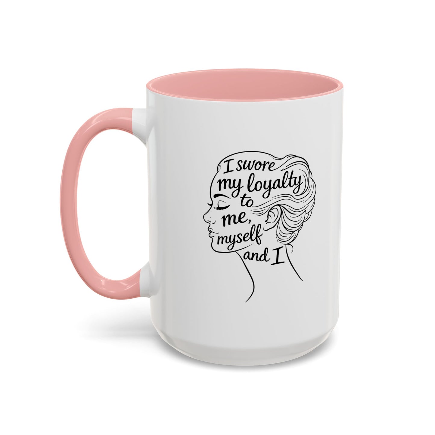 “Me, Myself and I” Line Pop Art Ceramic Accent Coffee Mug (11/15oz)