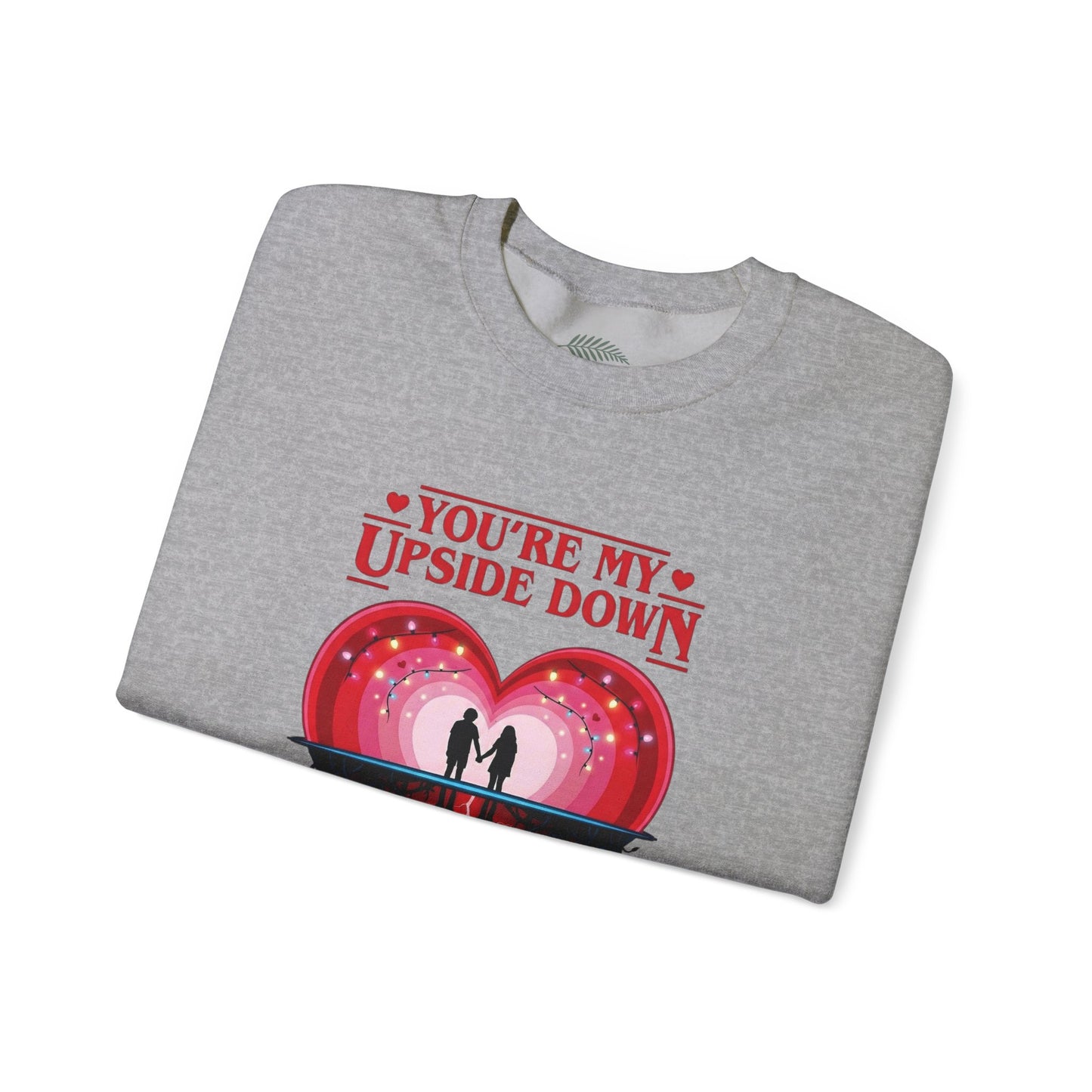 "You’re My Upside Down" Romantic Heart Design Crewneck Sweatshirt