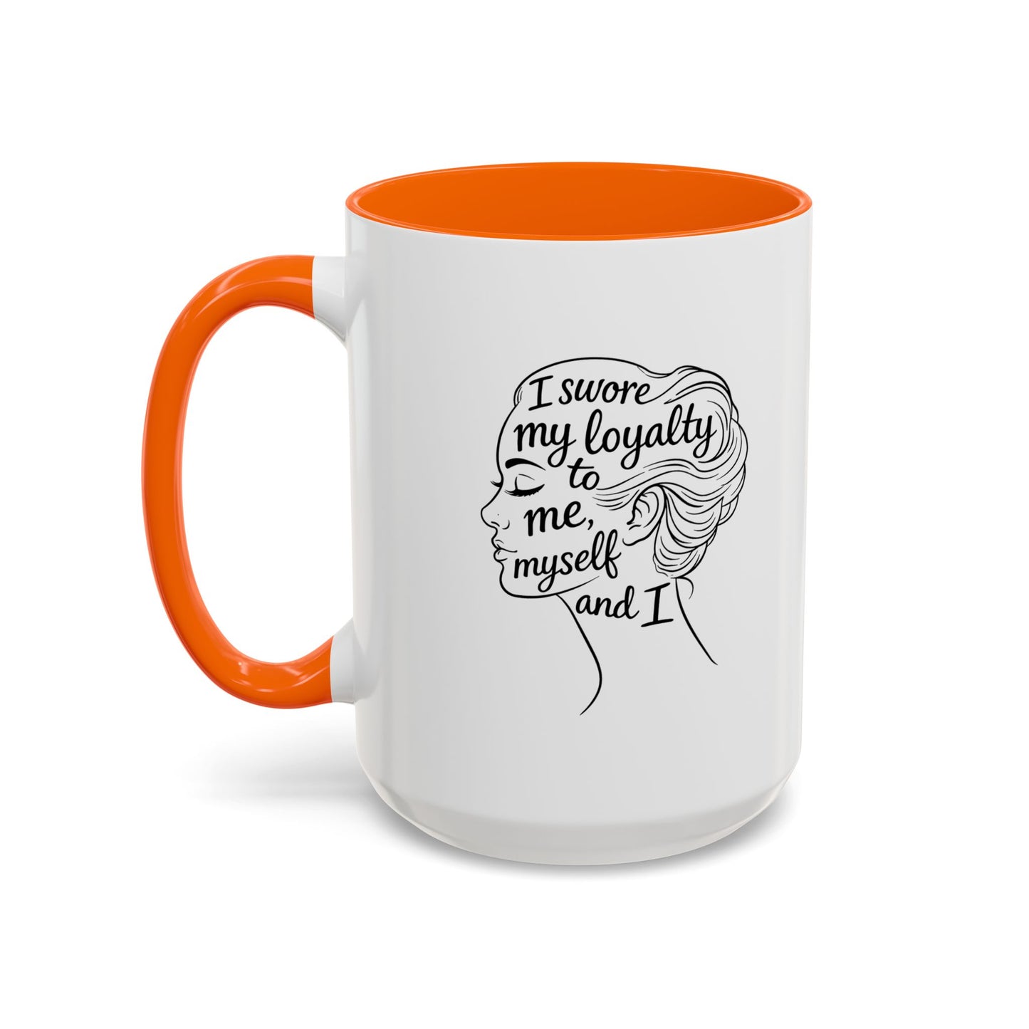 “Me, Myself and I” Line Pop Art Ceramic Accent Coffee Mug (11/15oz)