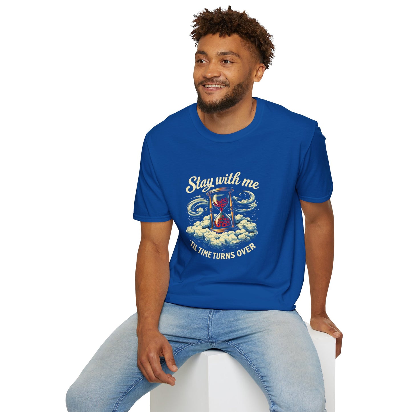 "Stay with Me ‘Til Time Turns Over" Retro Silver Cloud Hourglass Donut Graphic Phish T-Shirt