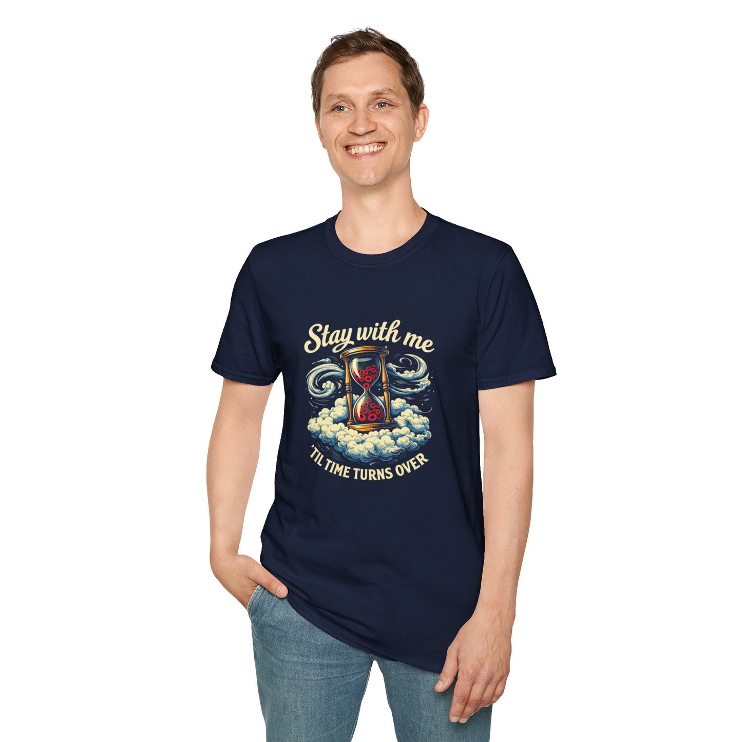 "Stay with Me ‘Til Time Turns Over" Retro Silver Cloud Hourglass Donut Graphic Phish T-Shirt