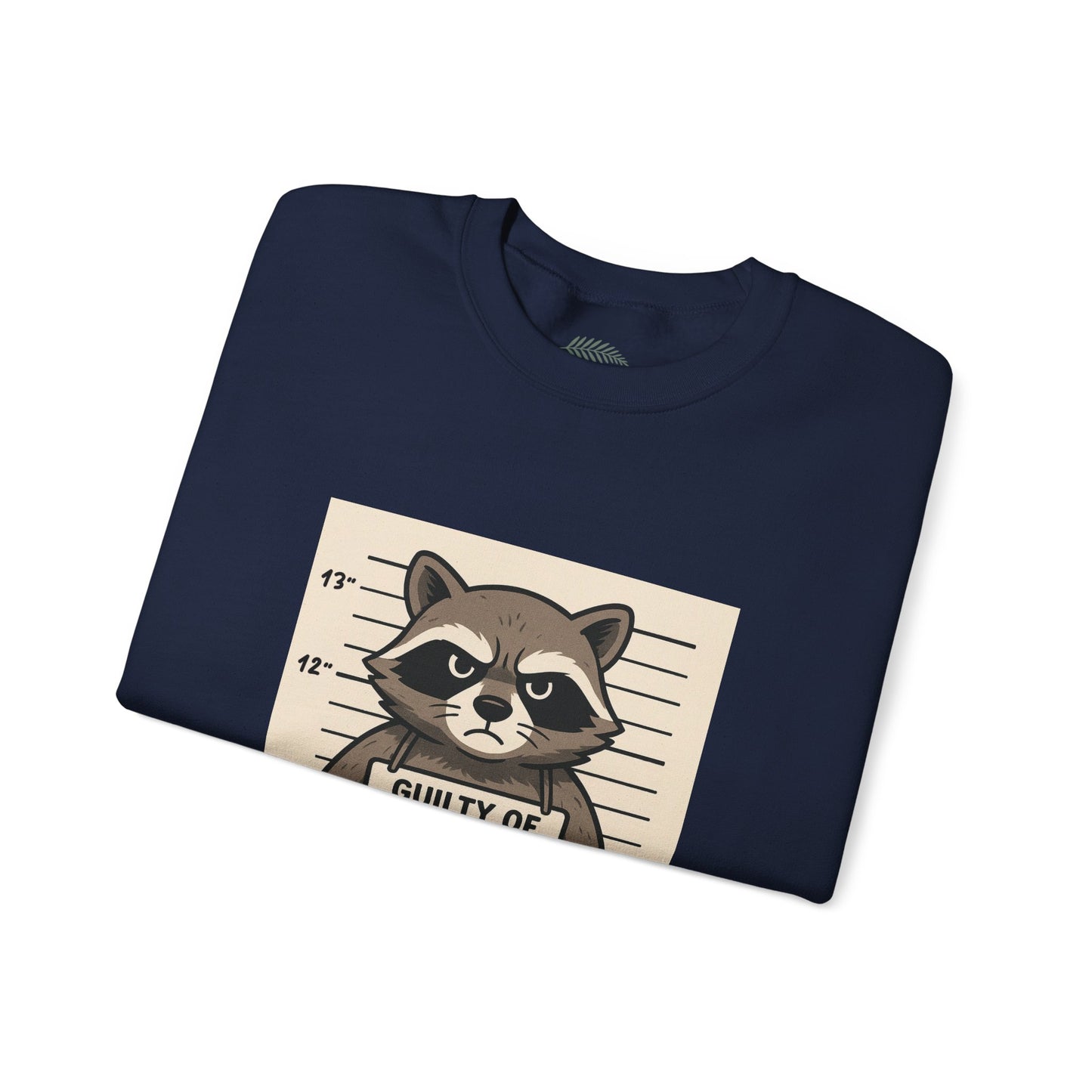 “Guilty of Trashing the ABC Store” Raccoon Unisex Heavy Blend™ Crewneck Sweatshirt