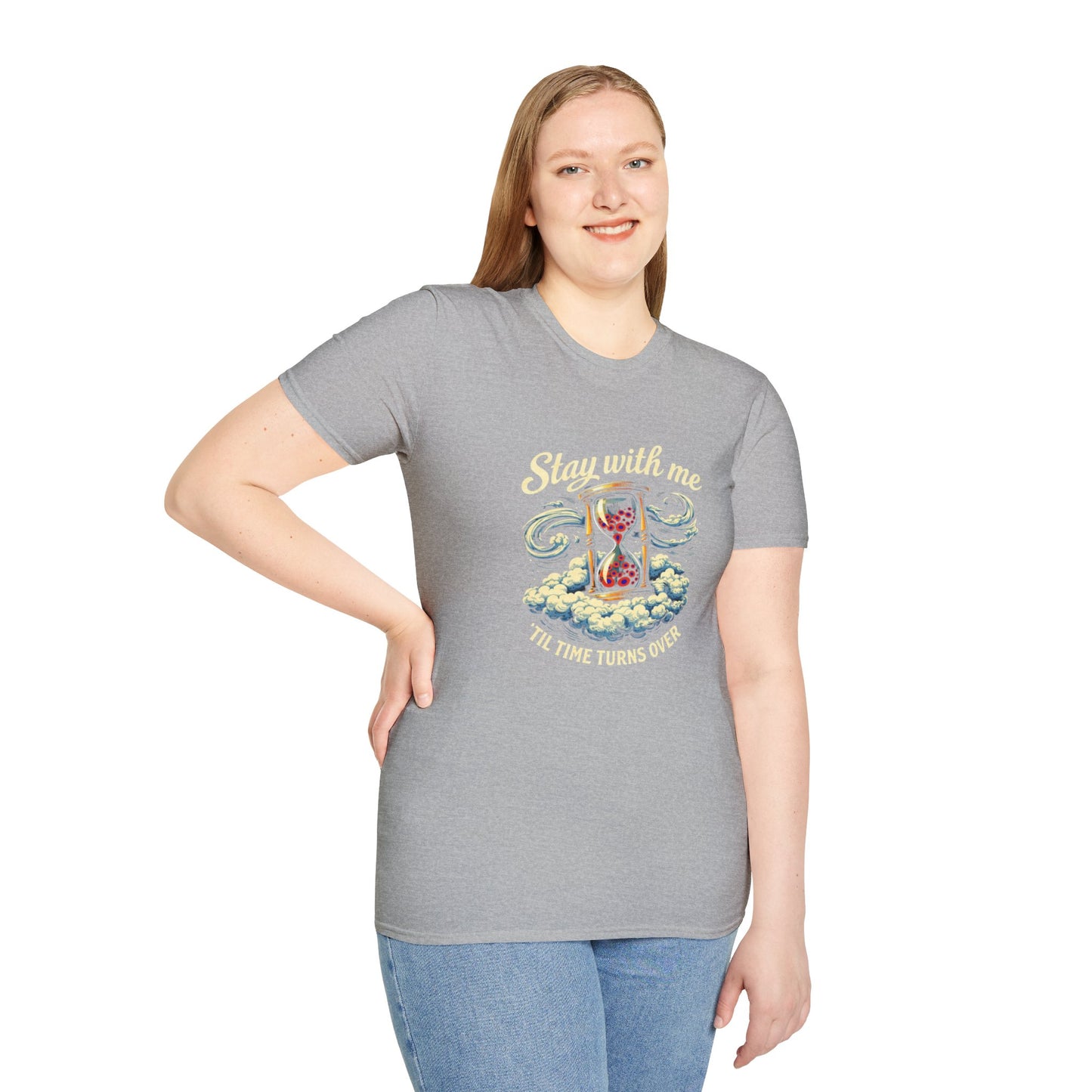 "Stay with Me ‘Til Time Turns Over" Retro Silver Cloud Hourglass Donut Graphic Phish T-Shirt