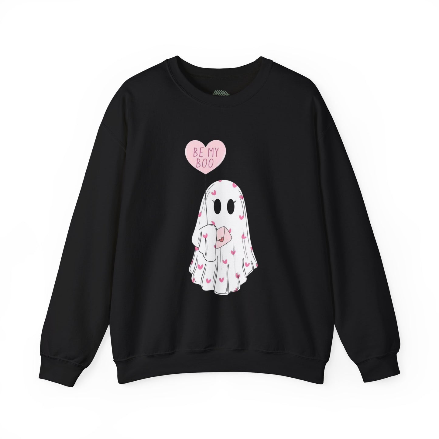 Valentine Ghost Sweatshirt – "Be My Boo" Cute Heart Ghost Crewneck