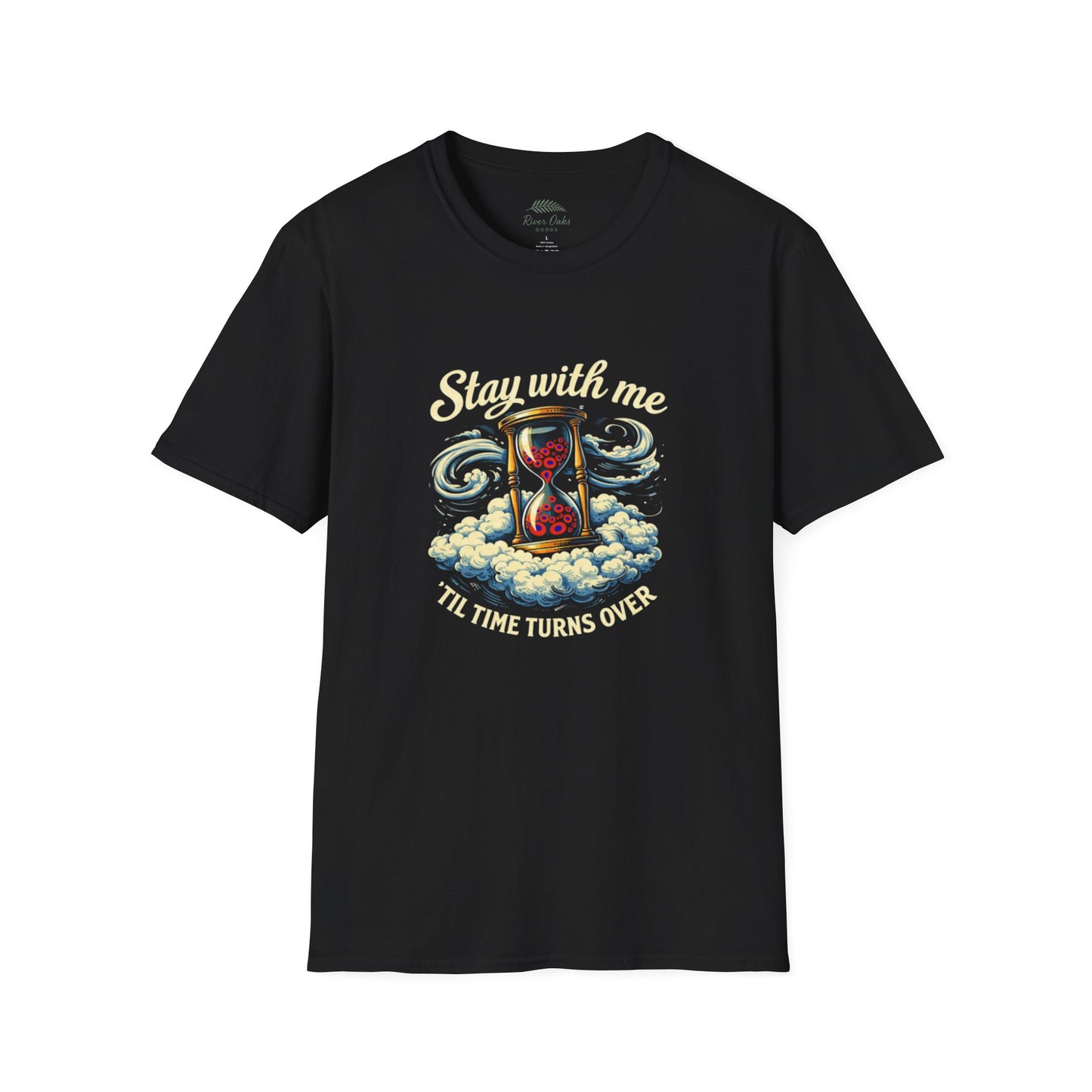 "Stay with Me ‘Til Time Turns Over" Retro Silver Cloud Hourglass Donut Graphic Phish T-Shirt