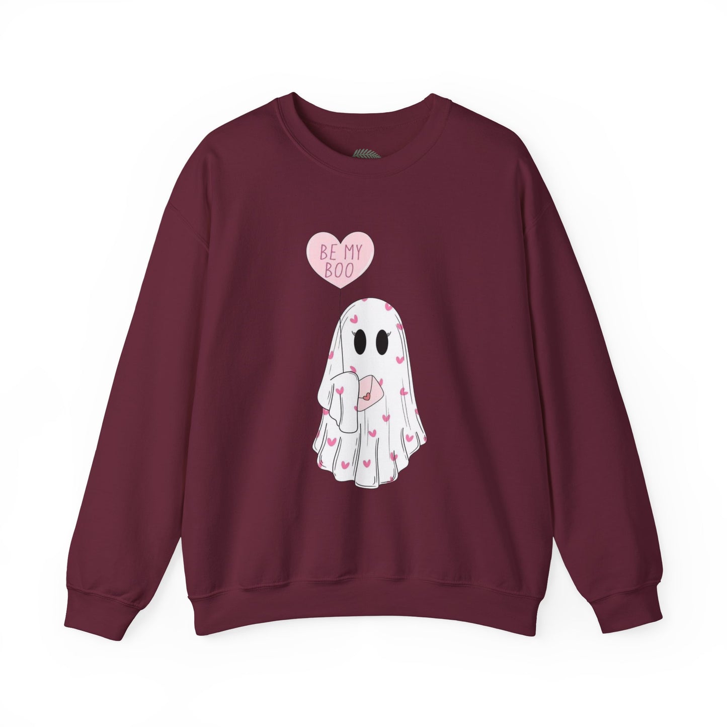 Valentine Ghost Sweatshirt – "Be My Boo" Cute Heart Ghost Crewneck