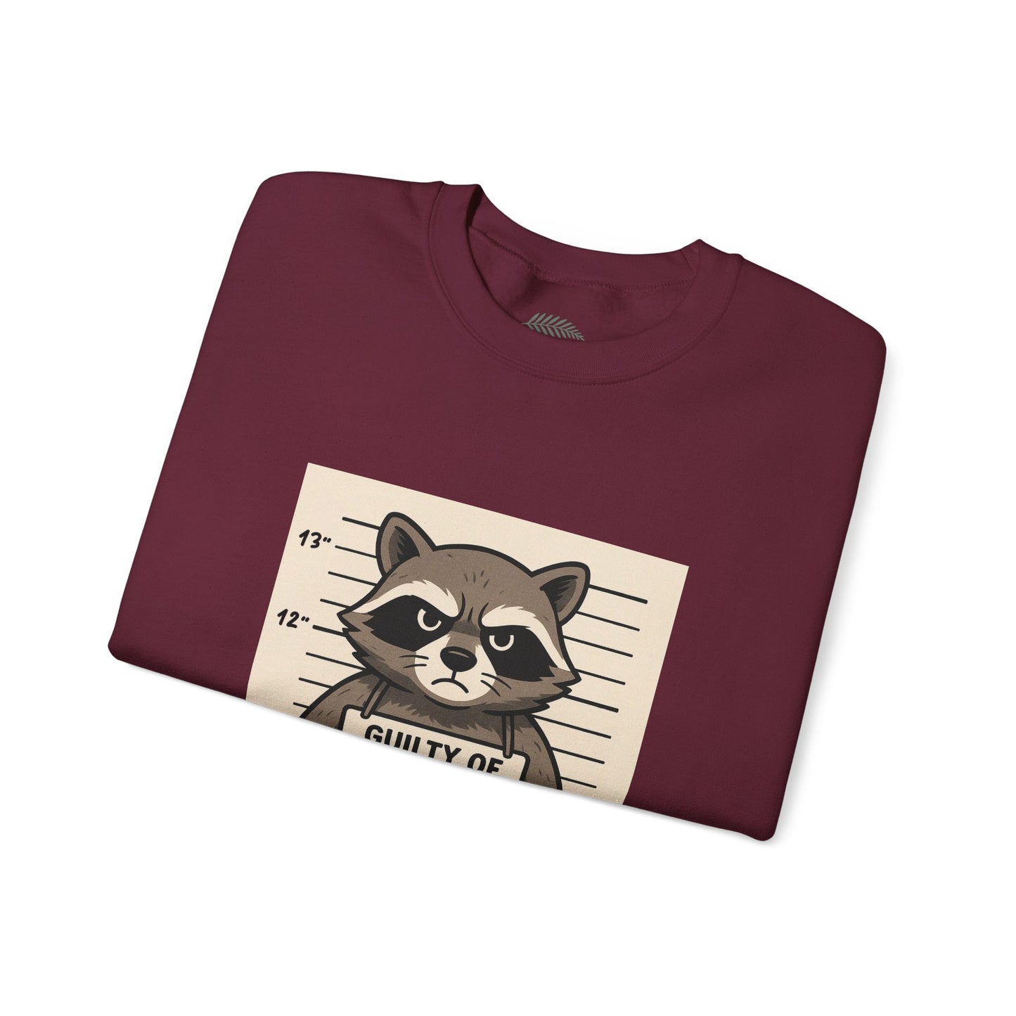 “Guilty of Trashing the ABC Store” Raccoon Unisex Heavy Blend™ Crewneck Sweatshirt