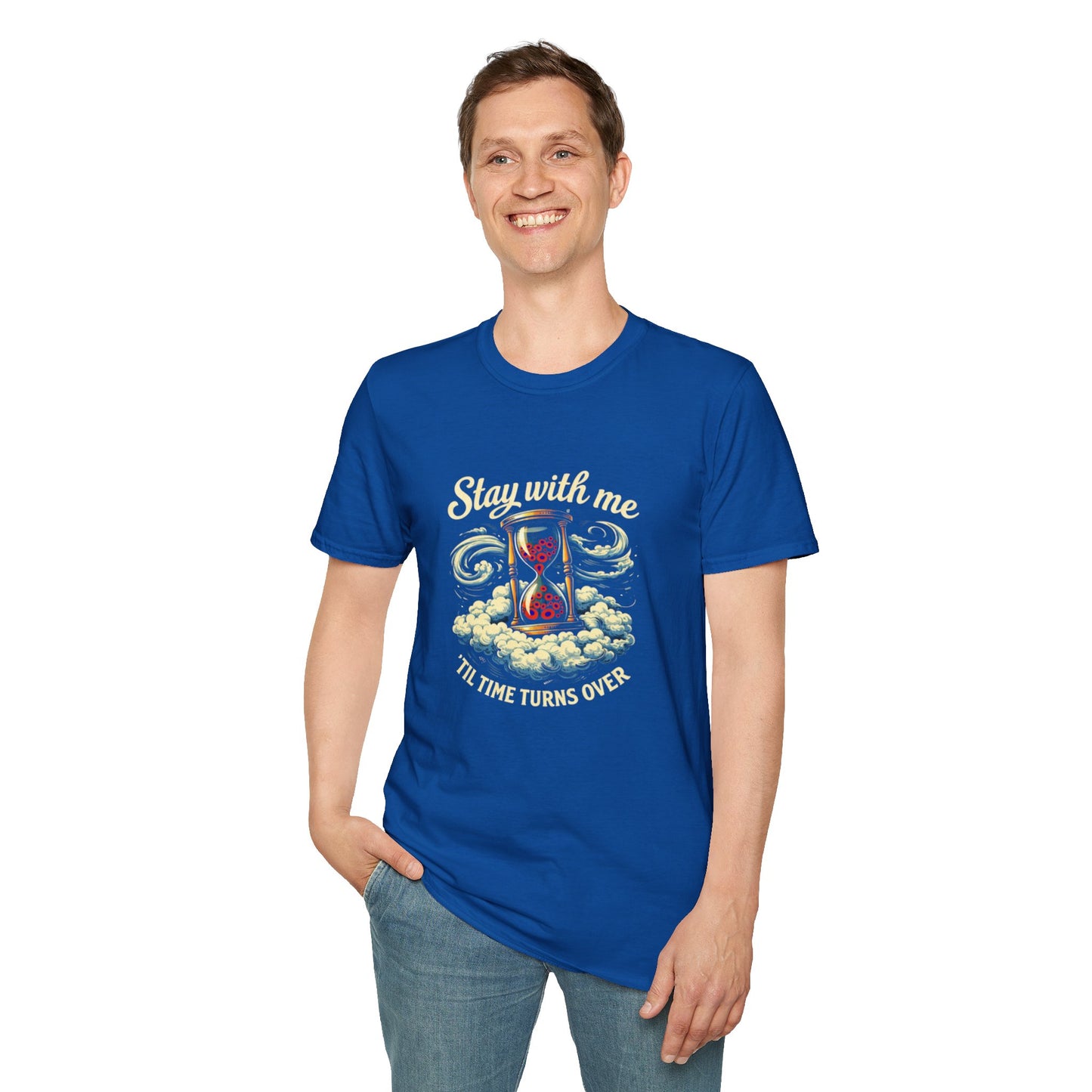 "Stay with Me ‘Til Time Turns Over" Retro Silver Cloud Hourglass Donut Graphic Phish T-Shirt