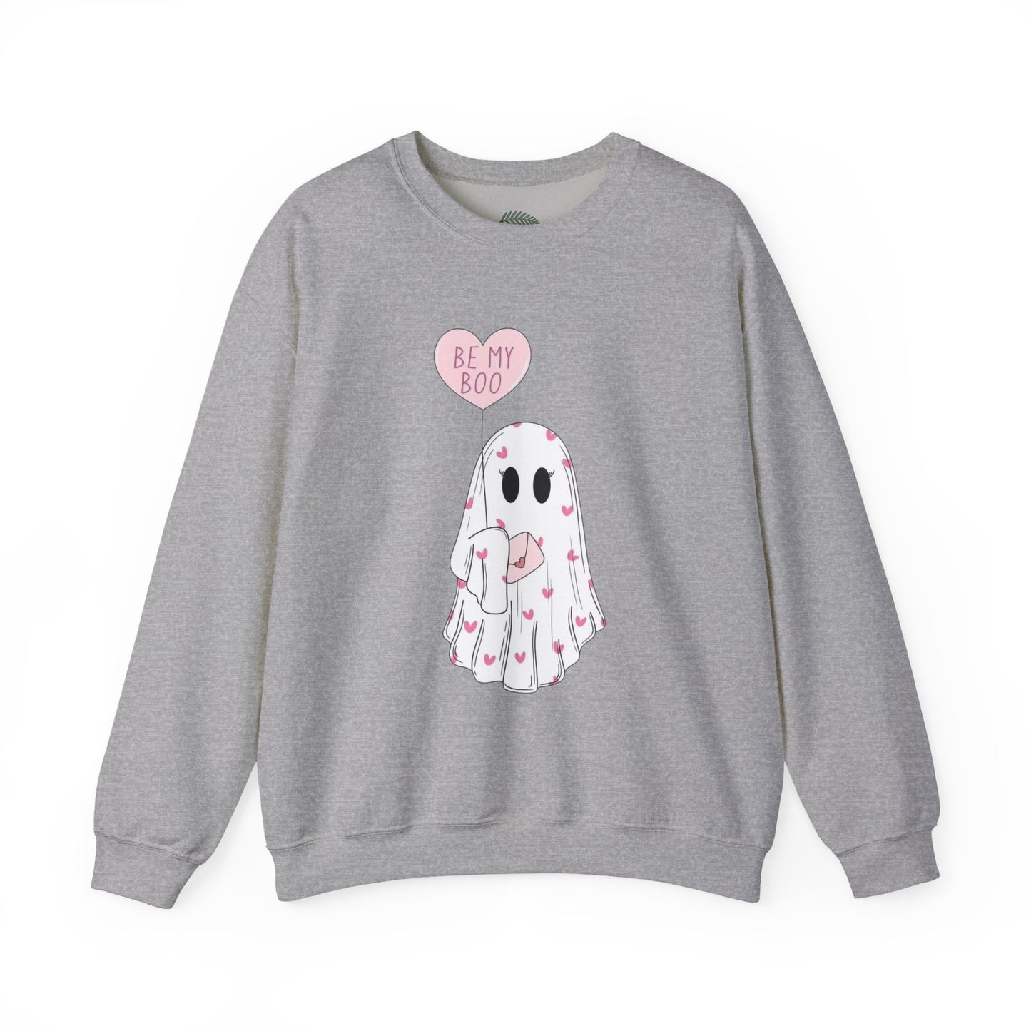 Valentine Ghost Sweatshirt – "Be My Boo" Cute Heart Ghost Crewneck