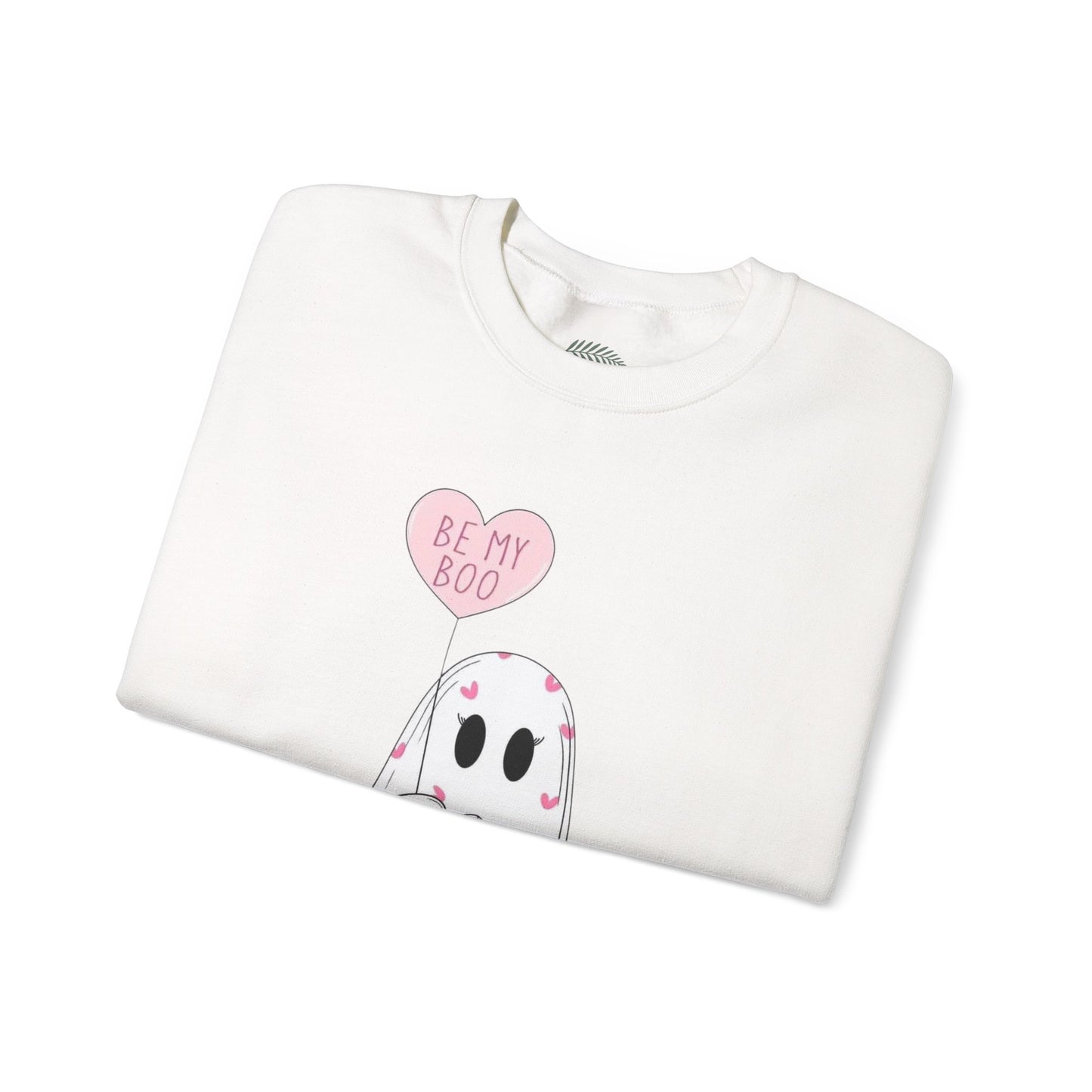 Valentine Ghost Sweatshirt – "Be My Boo" Cute Heart Ghost Crewneck