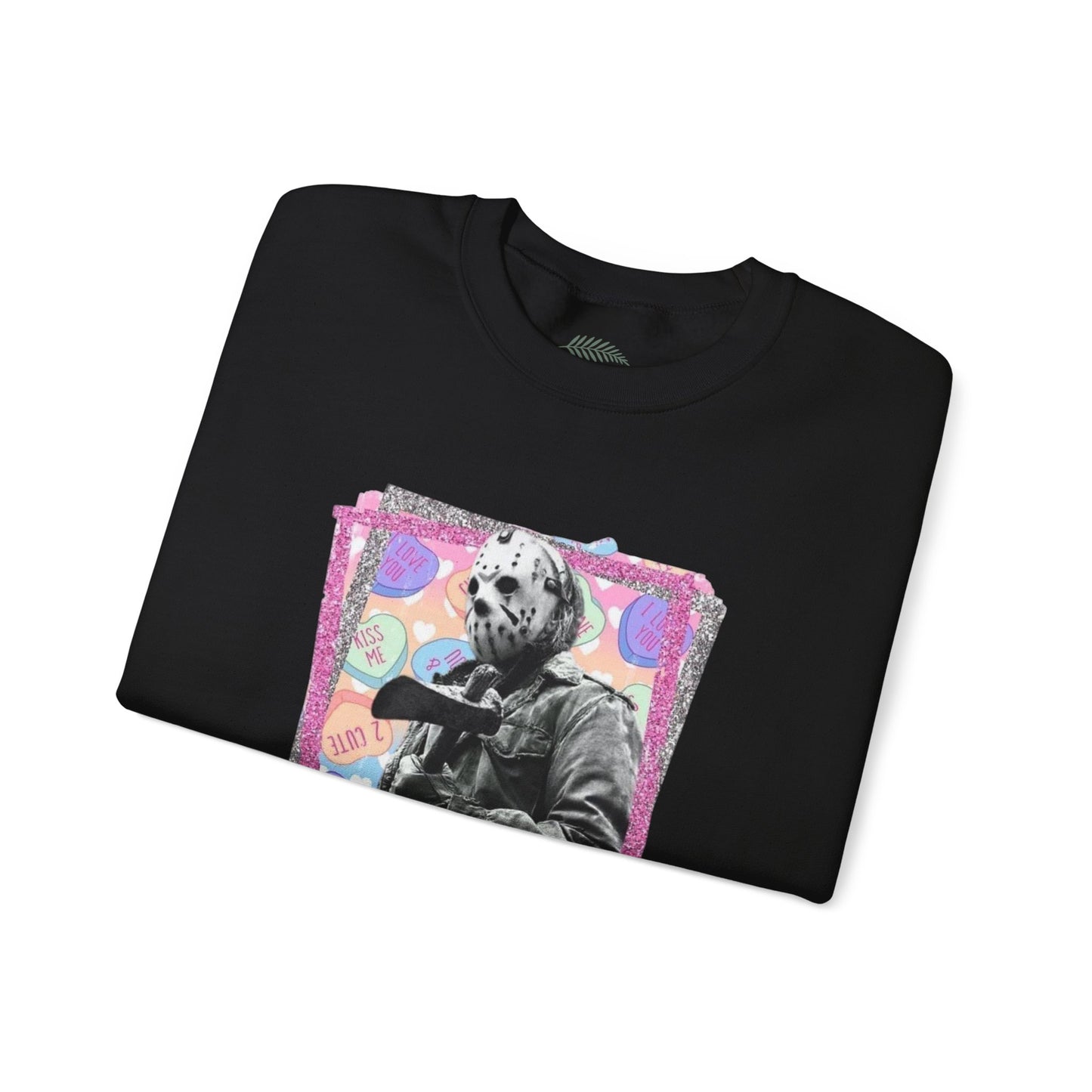 Crewneck Sweatshirt — "Love You to Pieces" Retro Horror Graphic