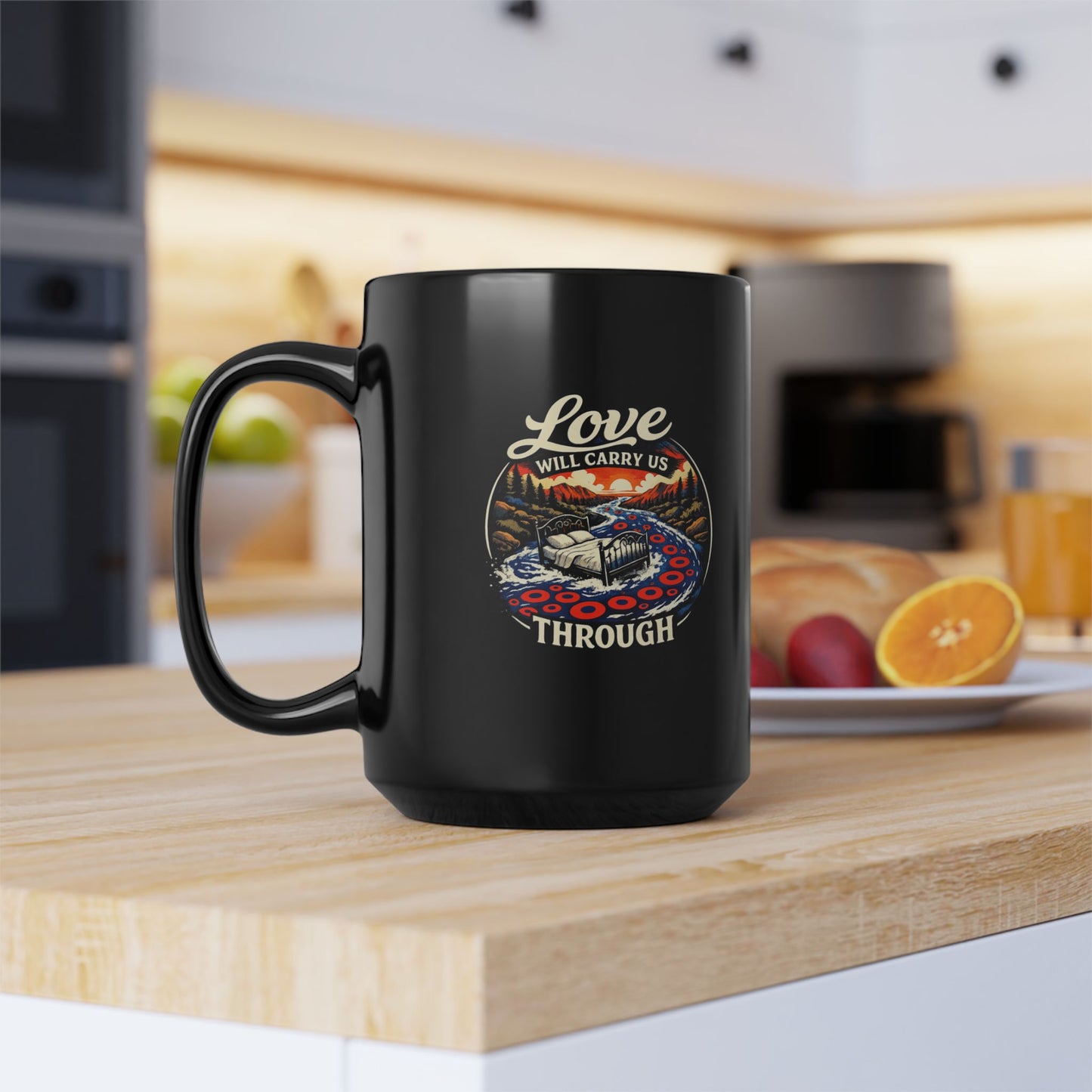 Phish Drift “Love Will Carry Us Through” Black Coffee Mug (11oz/15oz)