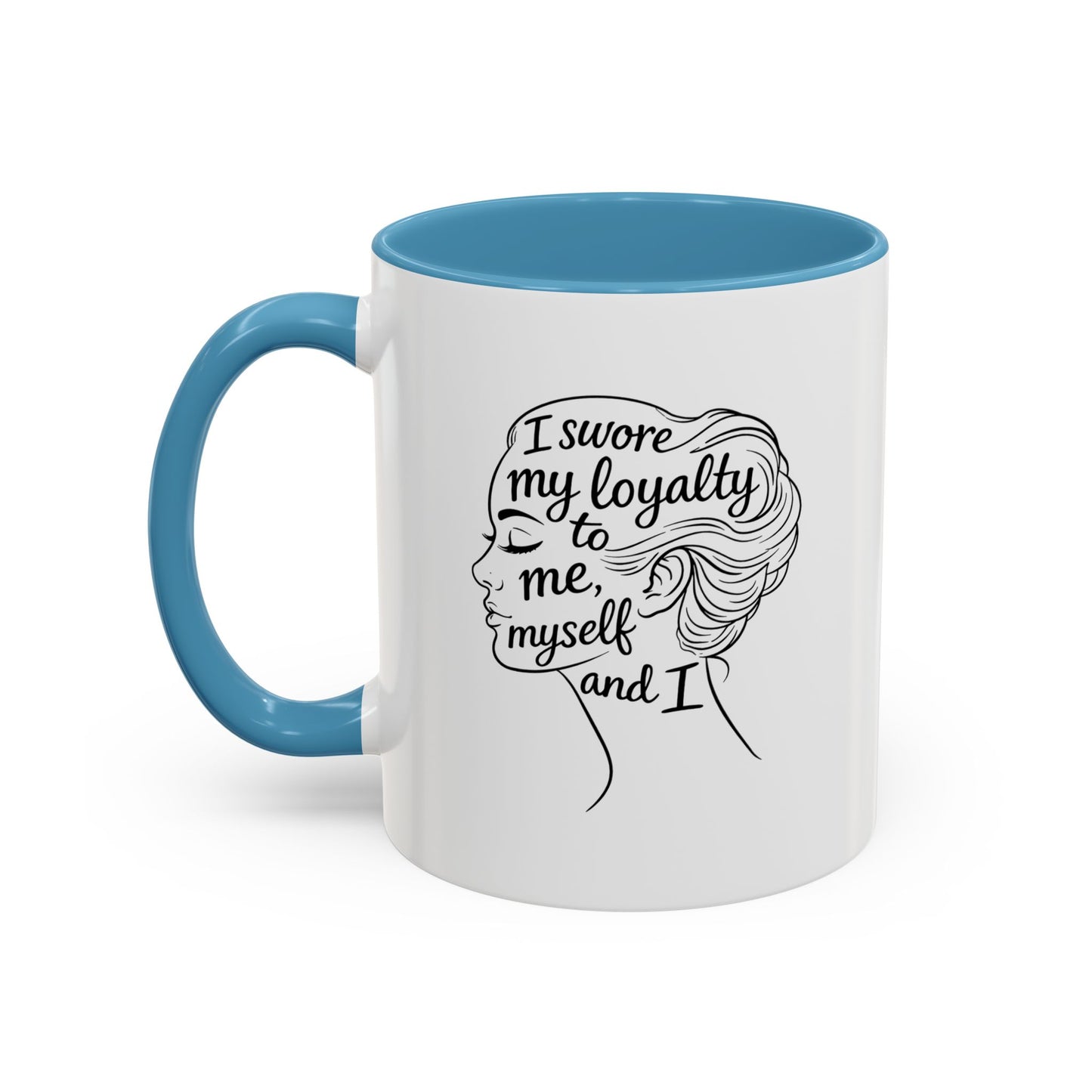 “Me, Myself and I” Line Pop Art Ceramic Accent Coffee Mug (11/15oz)