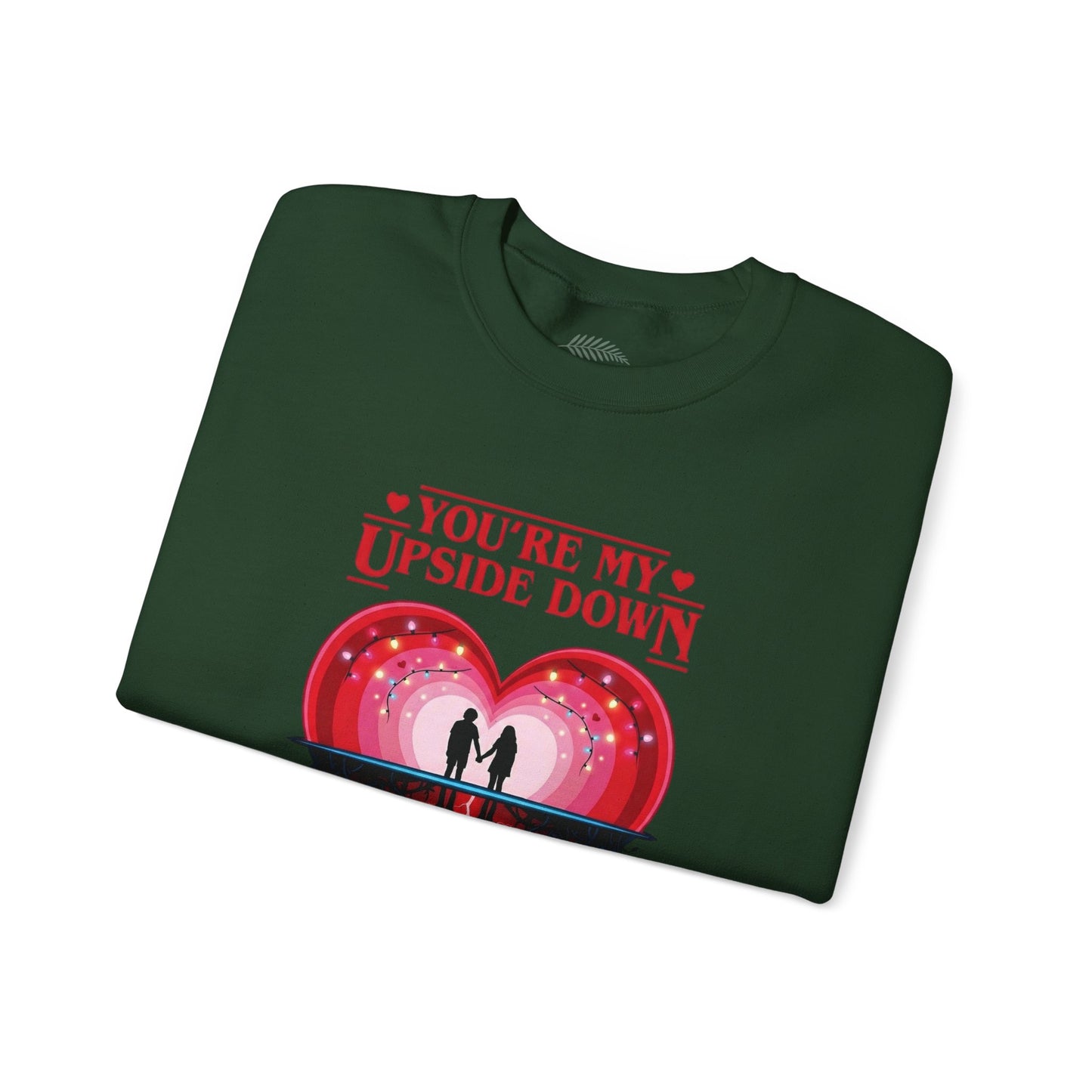 "You’re My Upside Down" Romantic Heart Design Crewneck Sweatshirt
