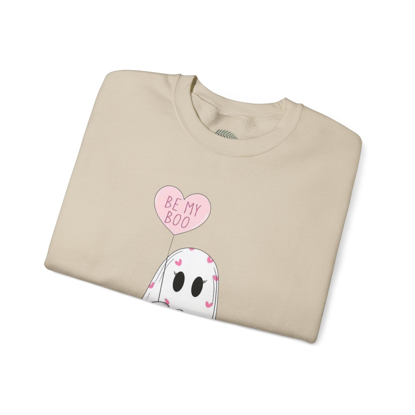 Valentine Ghost Sweatshirt – "Be My Boo" Cute Heart Ghost Crewneck