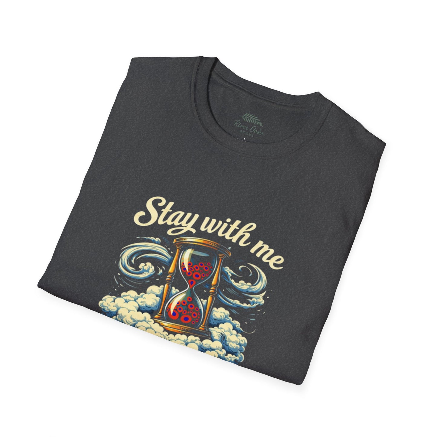 "Stay with Me ‘Til Time Turns Over" Retro Silver Cloud Hourglass Donut Graphic Phish T-Shirt