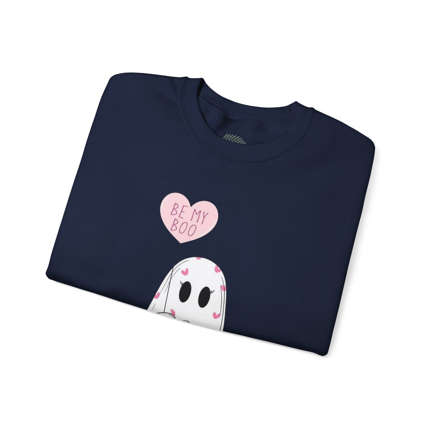Valentine Ghost Sweatshirt – "Be My Boo" Cute Heart Ghost Crewneck