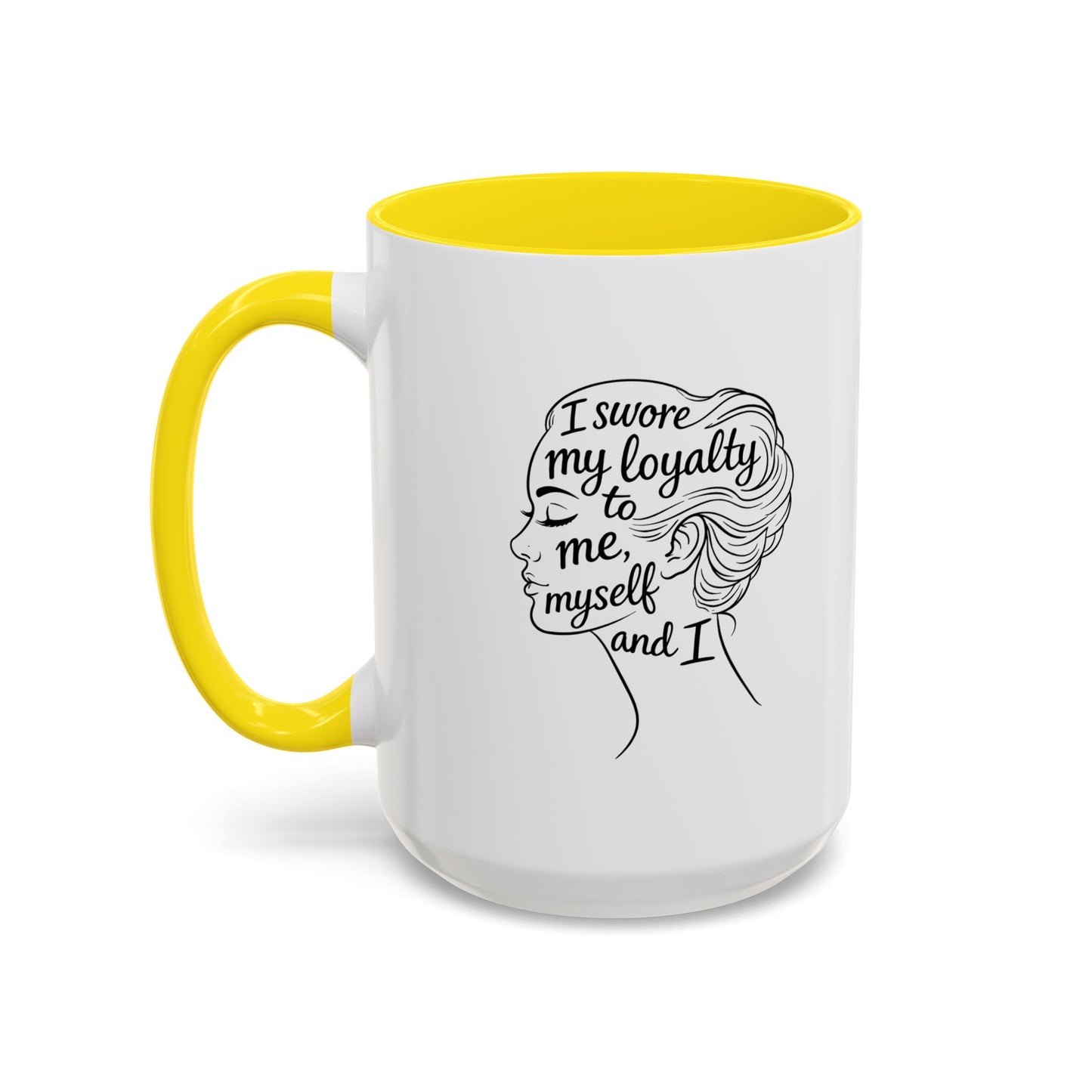 “Me, Myself and I” Line Pop Art Ceramic Accent Coffee Mug (11/15oz)