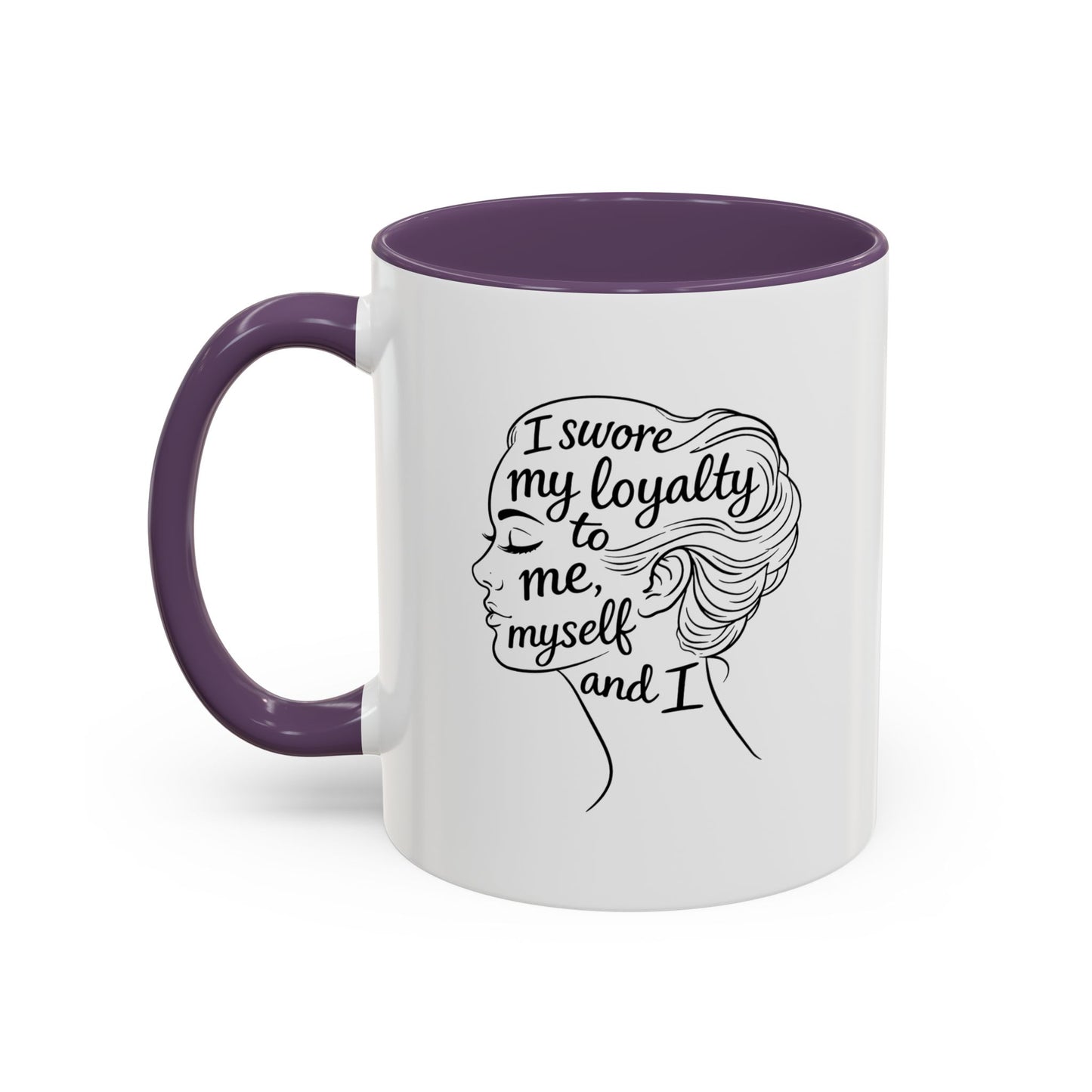 “Me, Myself and I” Line Pop Art Ceramic Accent Coffee Mug (11/15oz)