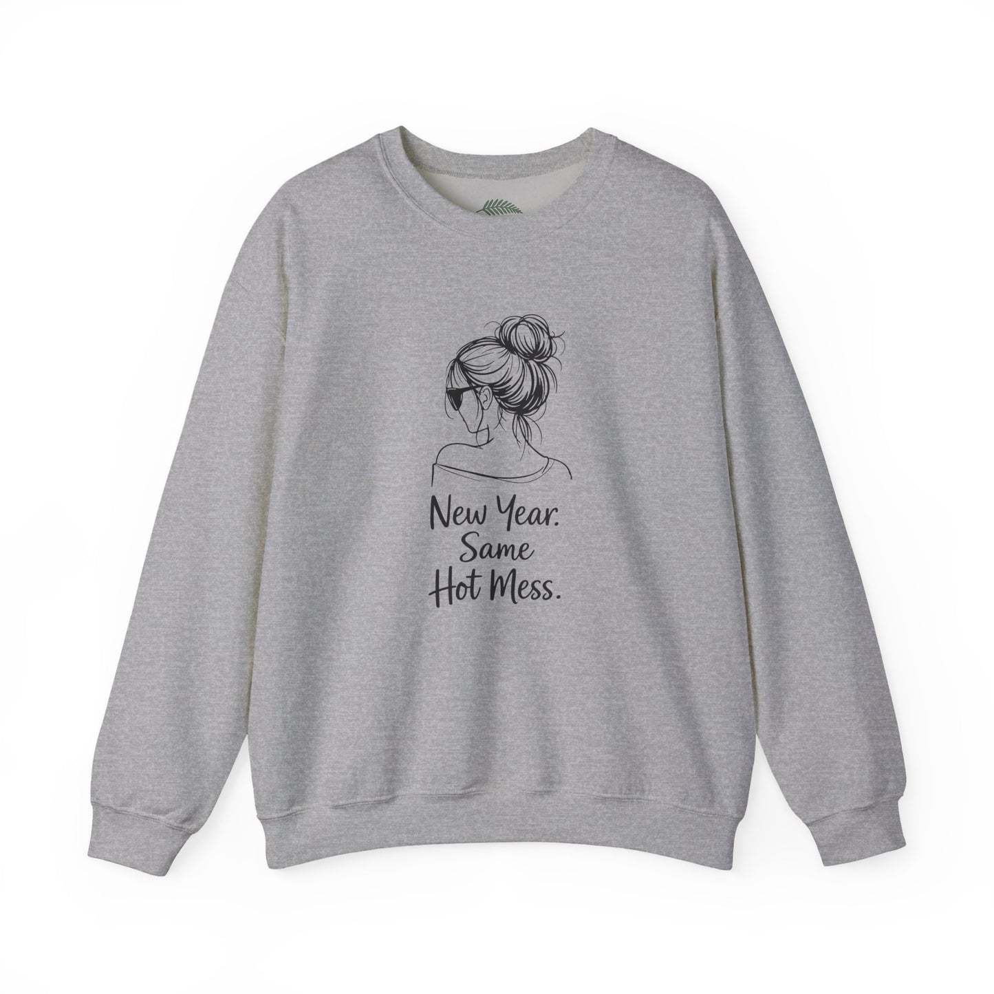New Year Same Hot Mess Unisex Heavy Blend™ Crewneck Sweatshirt