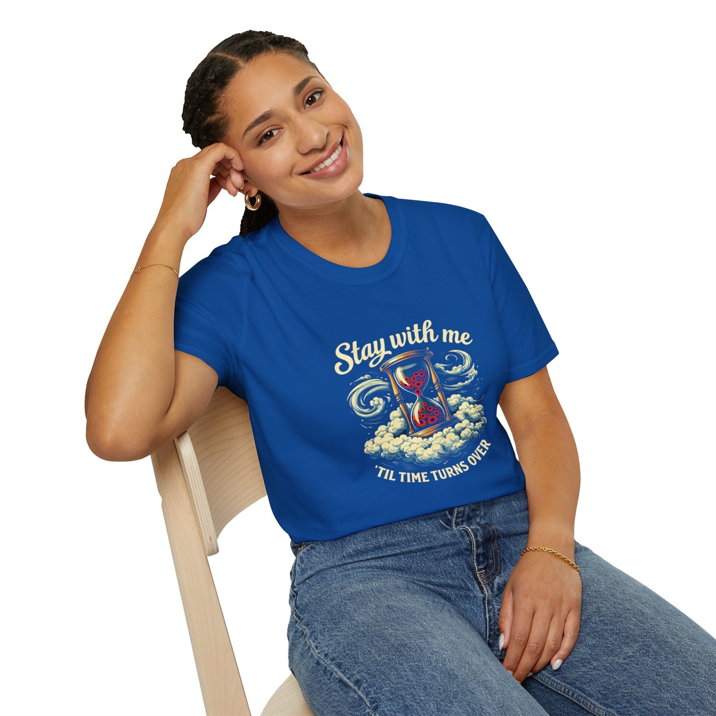 "Stay with Me ‘Til Time Turns Over" Retro Silver Cloud Hourglass Donut Graphic Phish T-Shirt