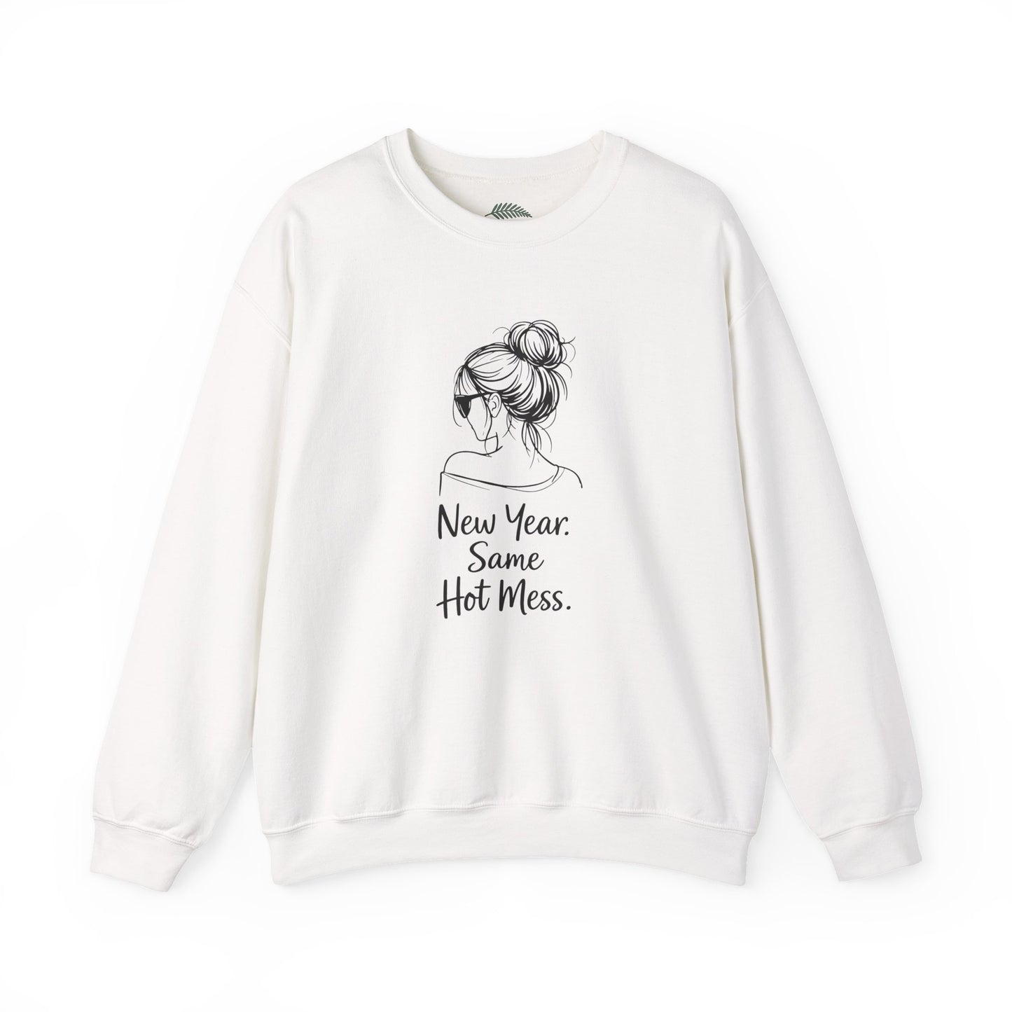 New Year Same Hot Mess Unisex Heavy Blend™ Crewneck Sweatshirt