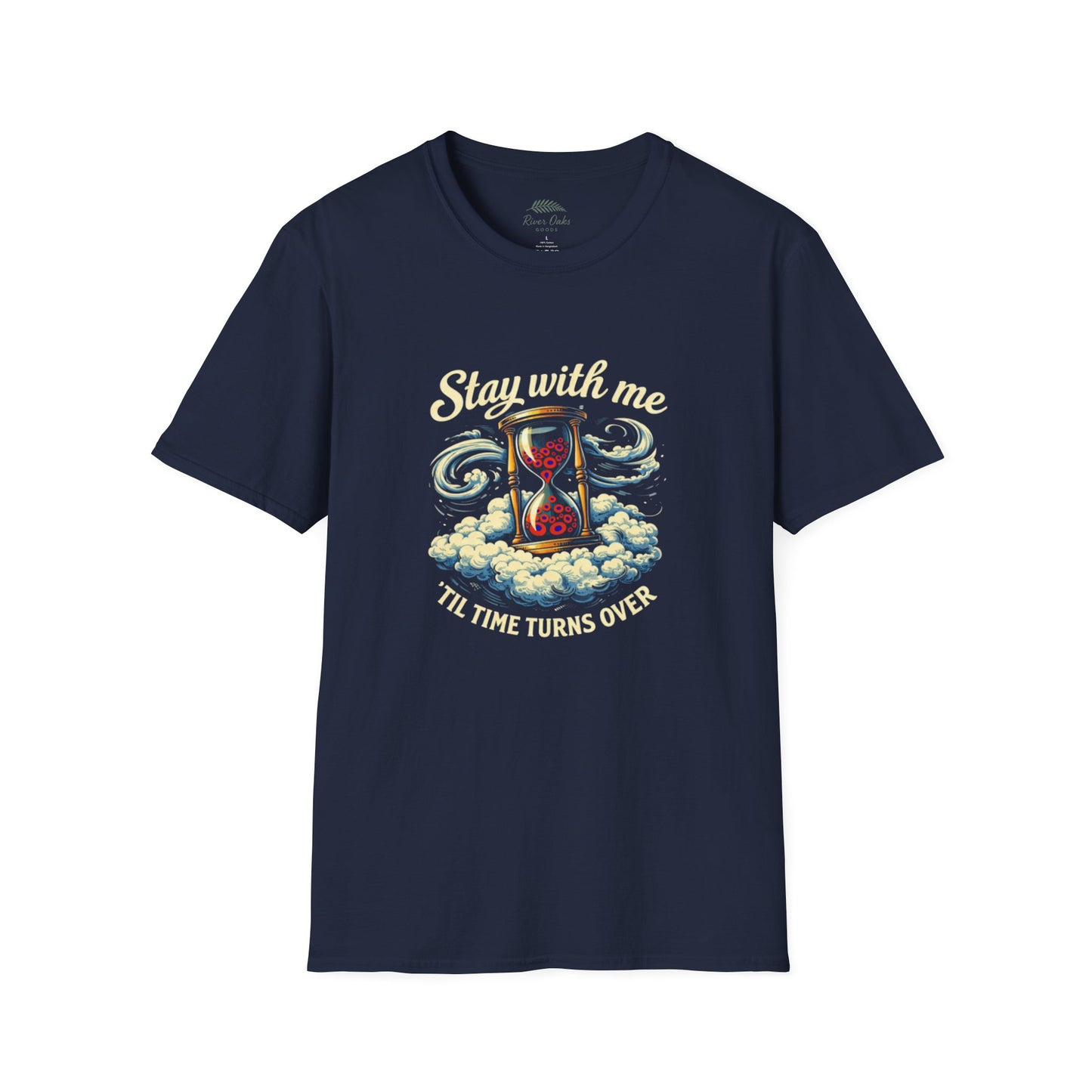 "Stay with Me ‘Til Time Turns Over" Retro Silver Cloud Hourglass Donut Graphic Phish T-Shirt