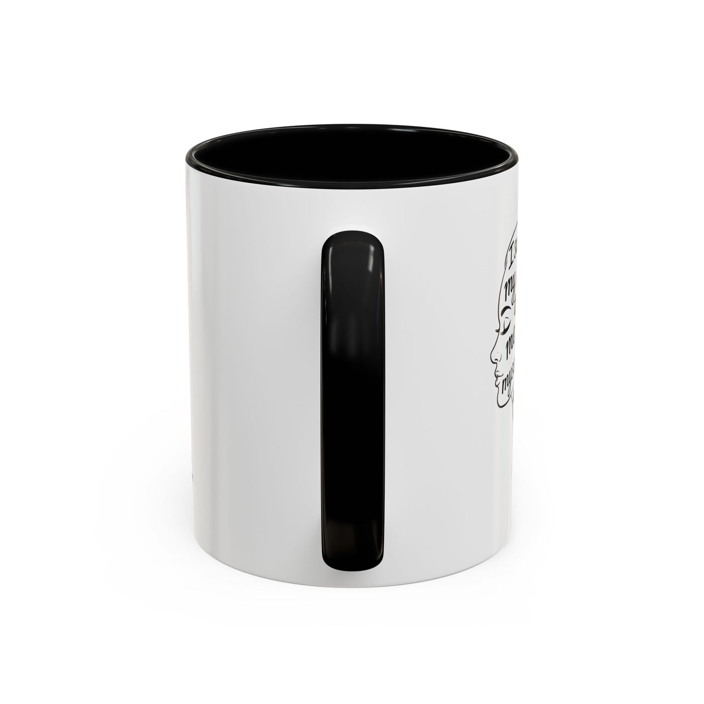 “Me, Myself and I” Line Pop Art Ceramic Accent Coffee Mug (11/15oz)
